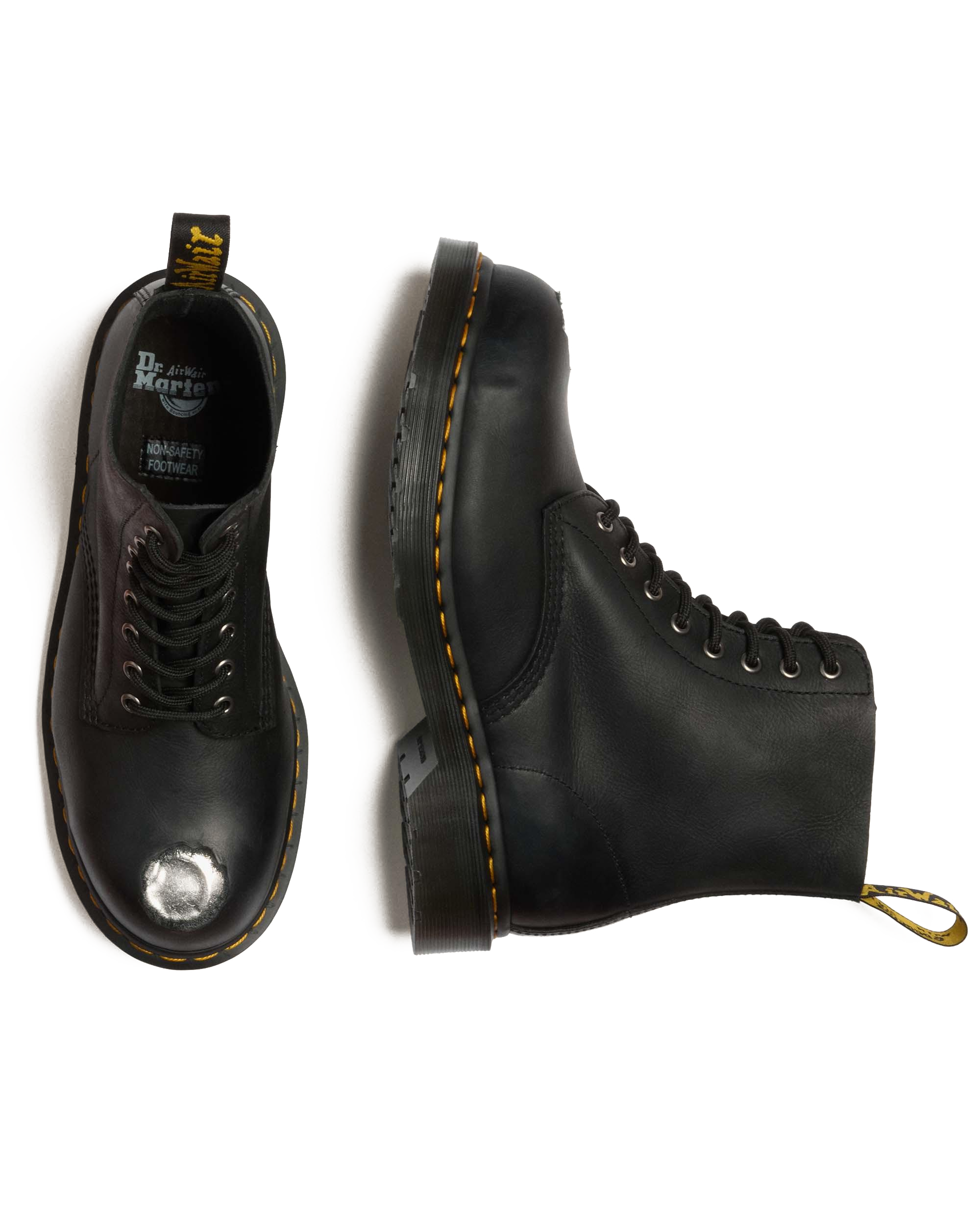 Boots 1460 en cuir à bout en métal
