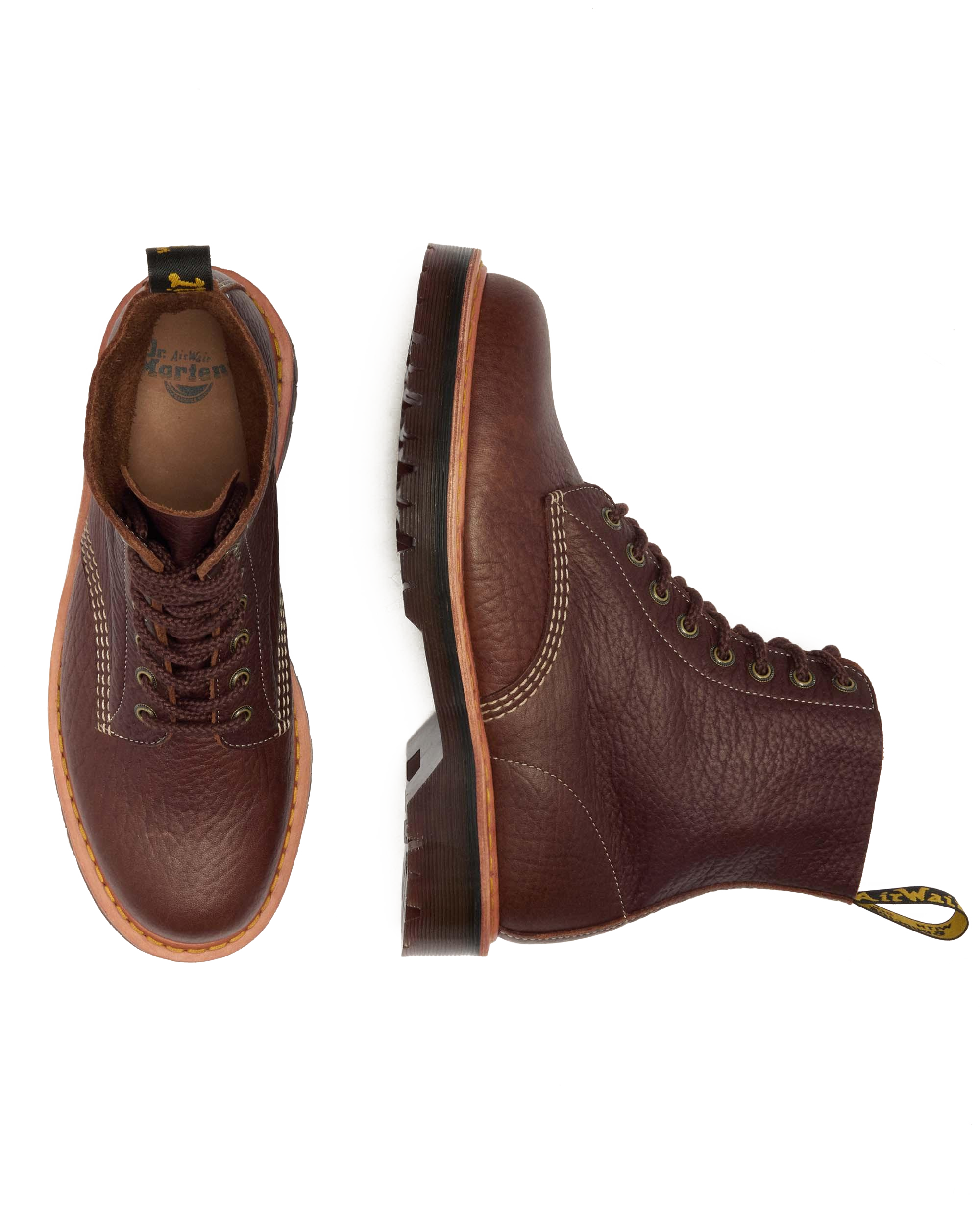 1460 Wild Grain Leather Boots in Sepia Brown | Dr. Martens™