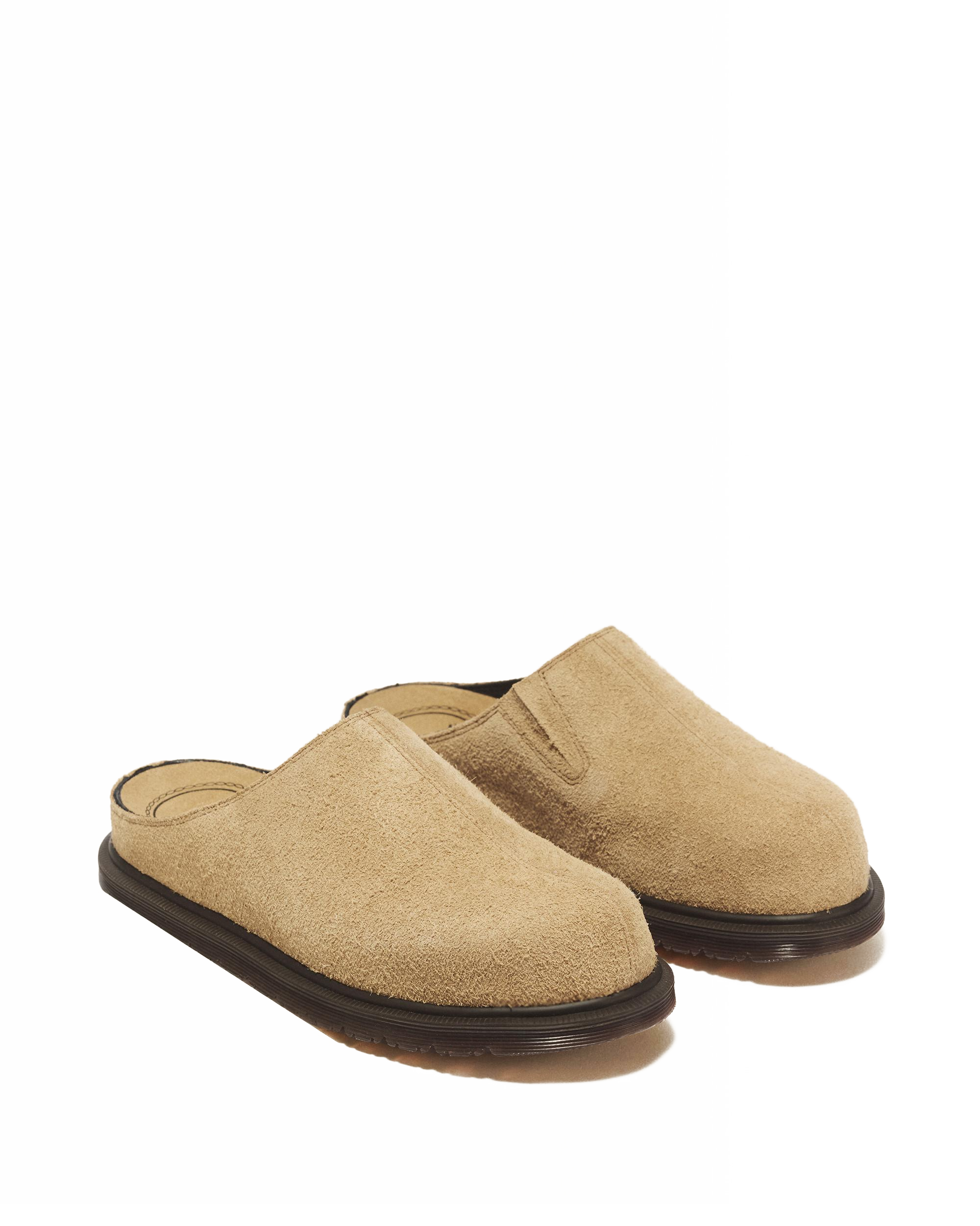 San Hairy Suede Mules in Savannah Tan | Dr. Martens™