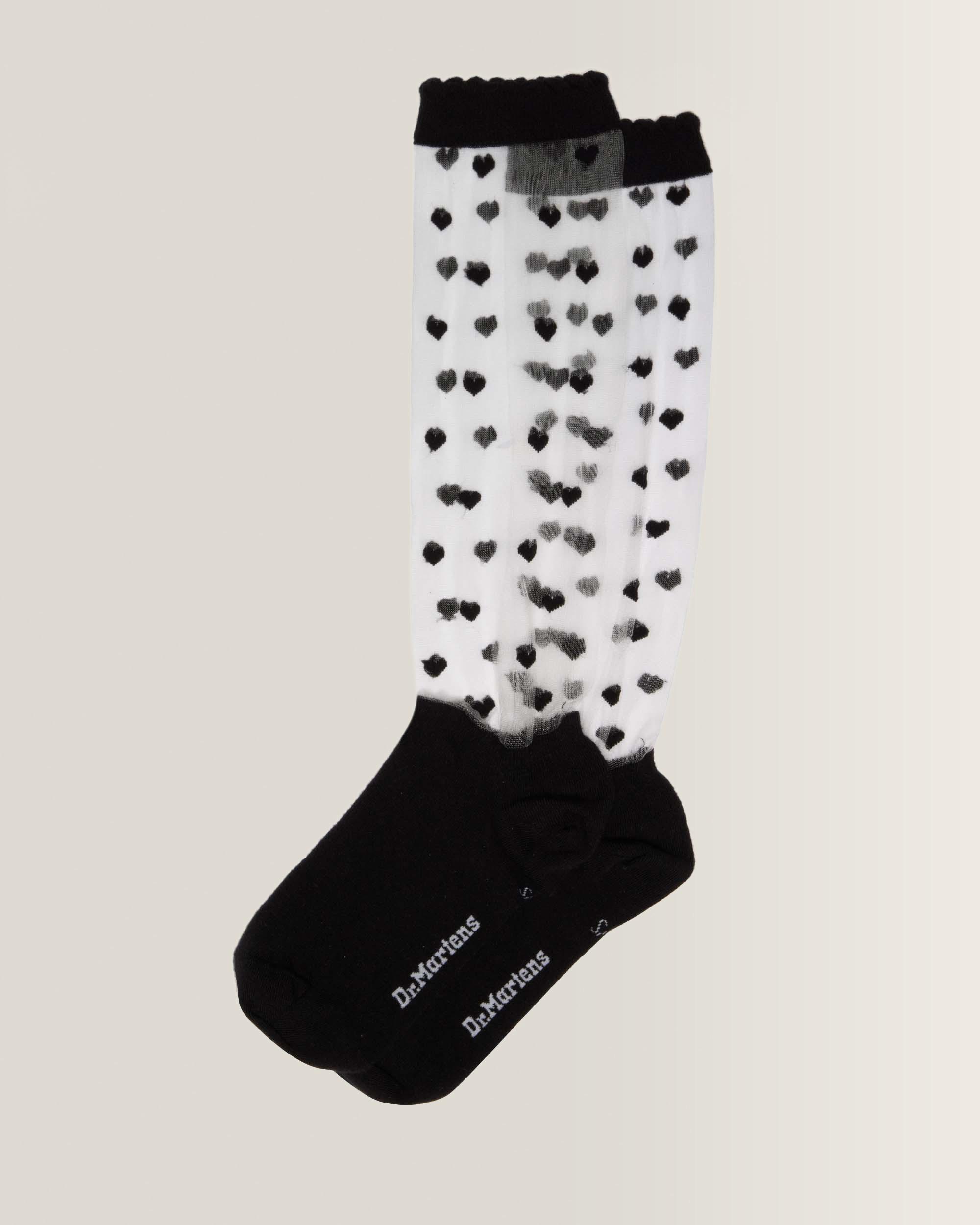 Short Heart Mesh Organic Cotton Blend Socks