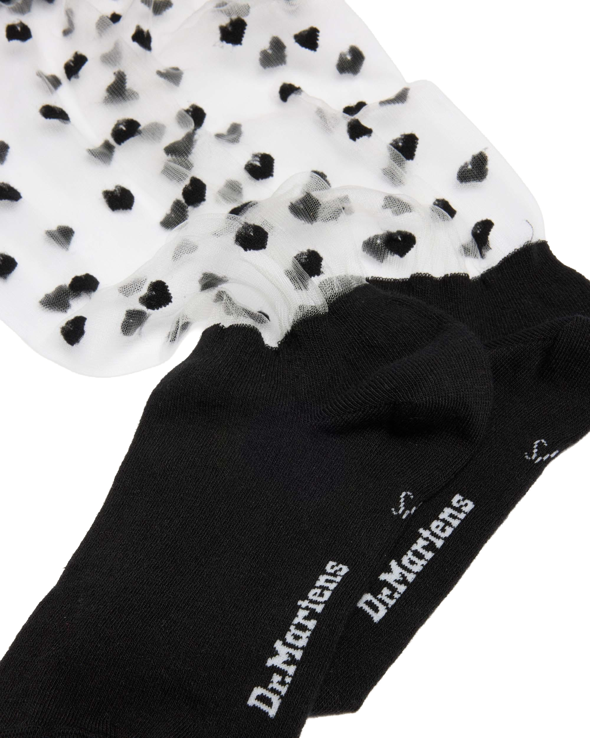 Short Heart Mesh Organic Cotton Blend Socks
