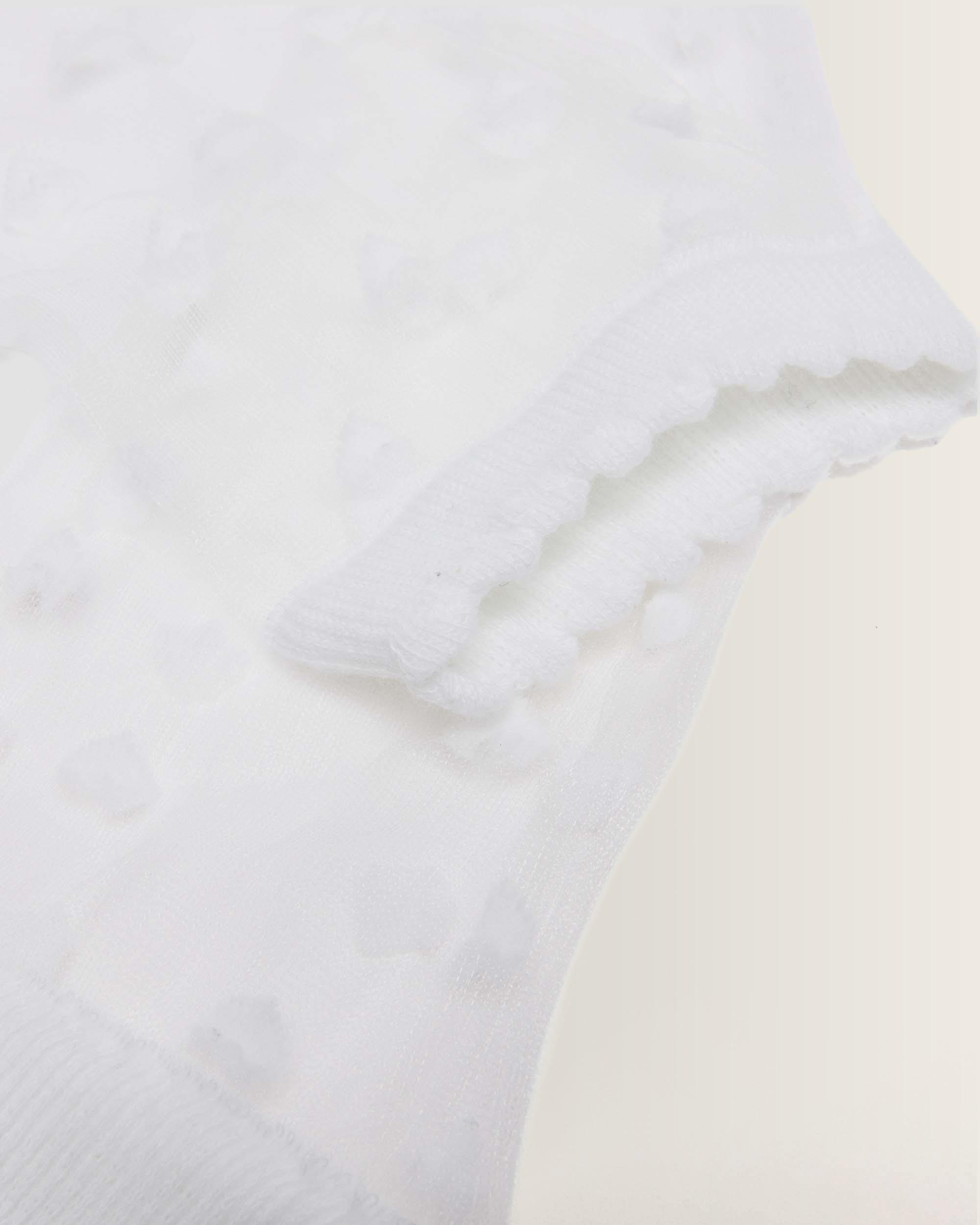 Short Heart Mesh Organic Cotton Blend Socks