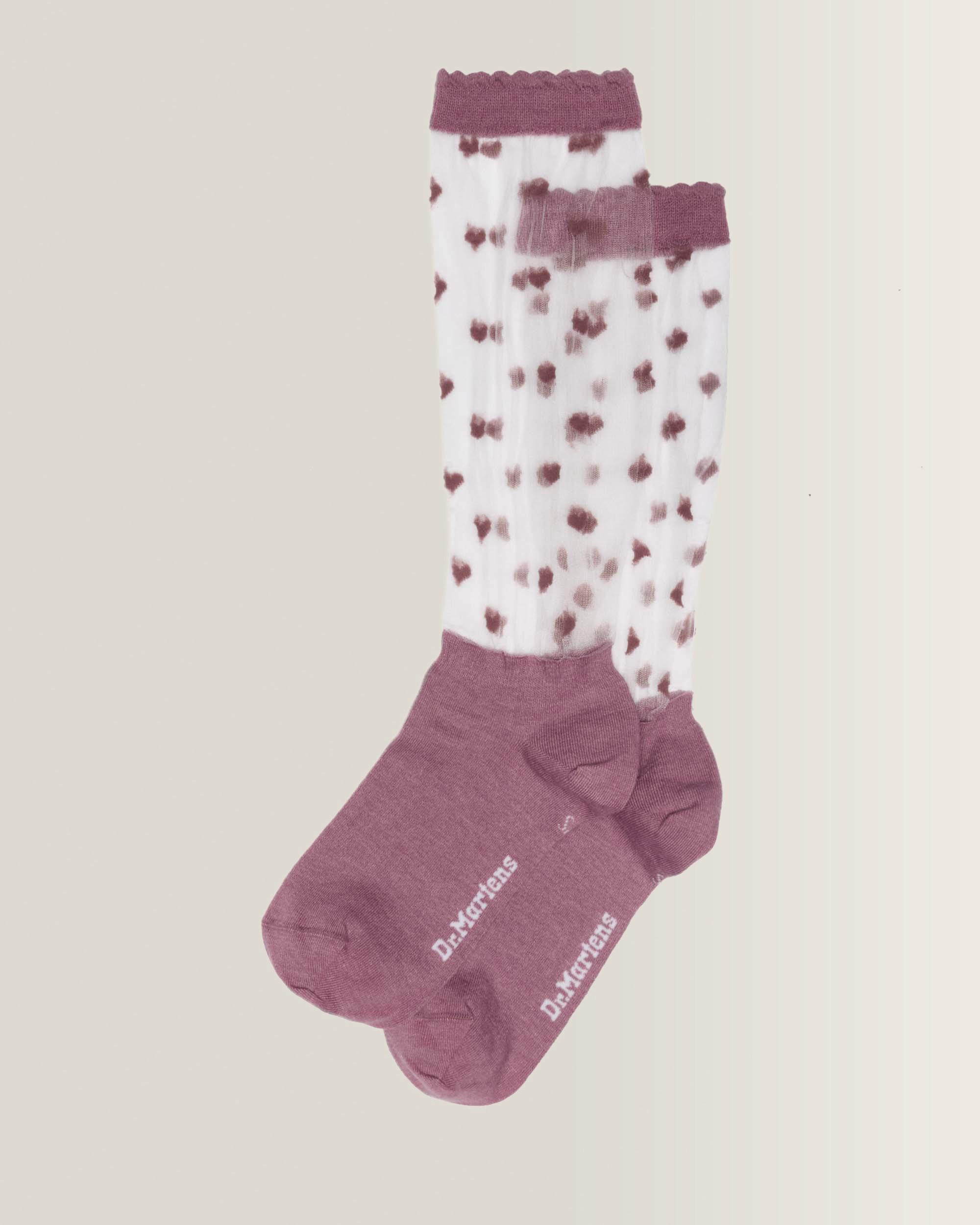 Short Heart Mesh Organic Cotton Blend Socks