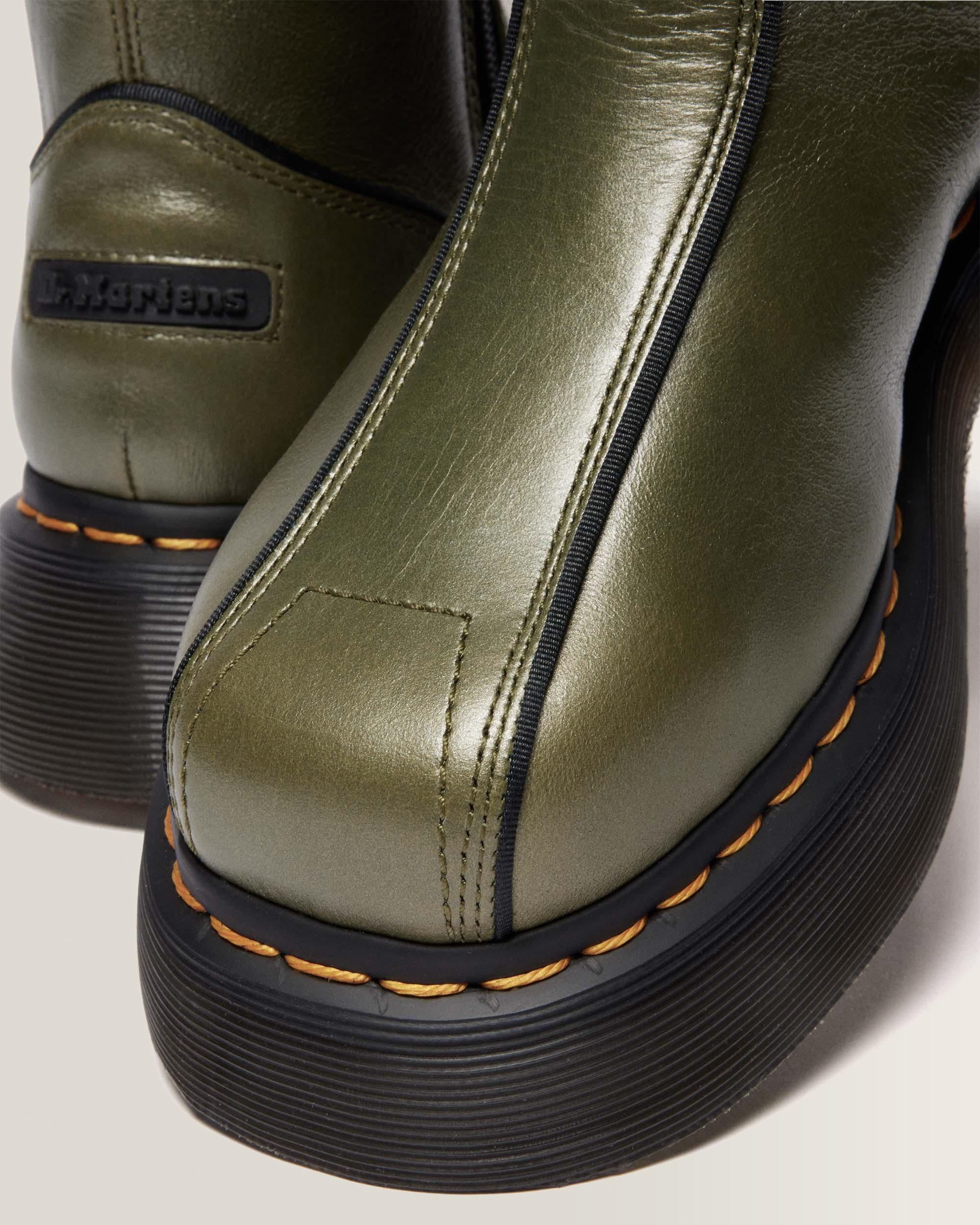Buzz Hi Eclipse Leather Boots in Olive Green | Dr. Martens™