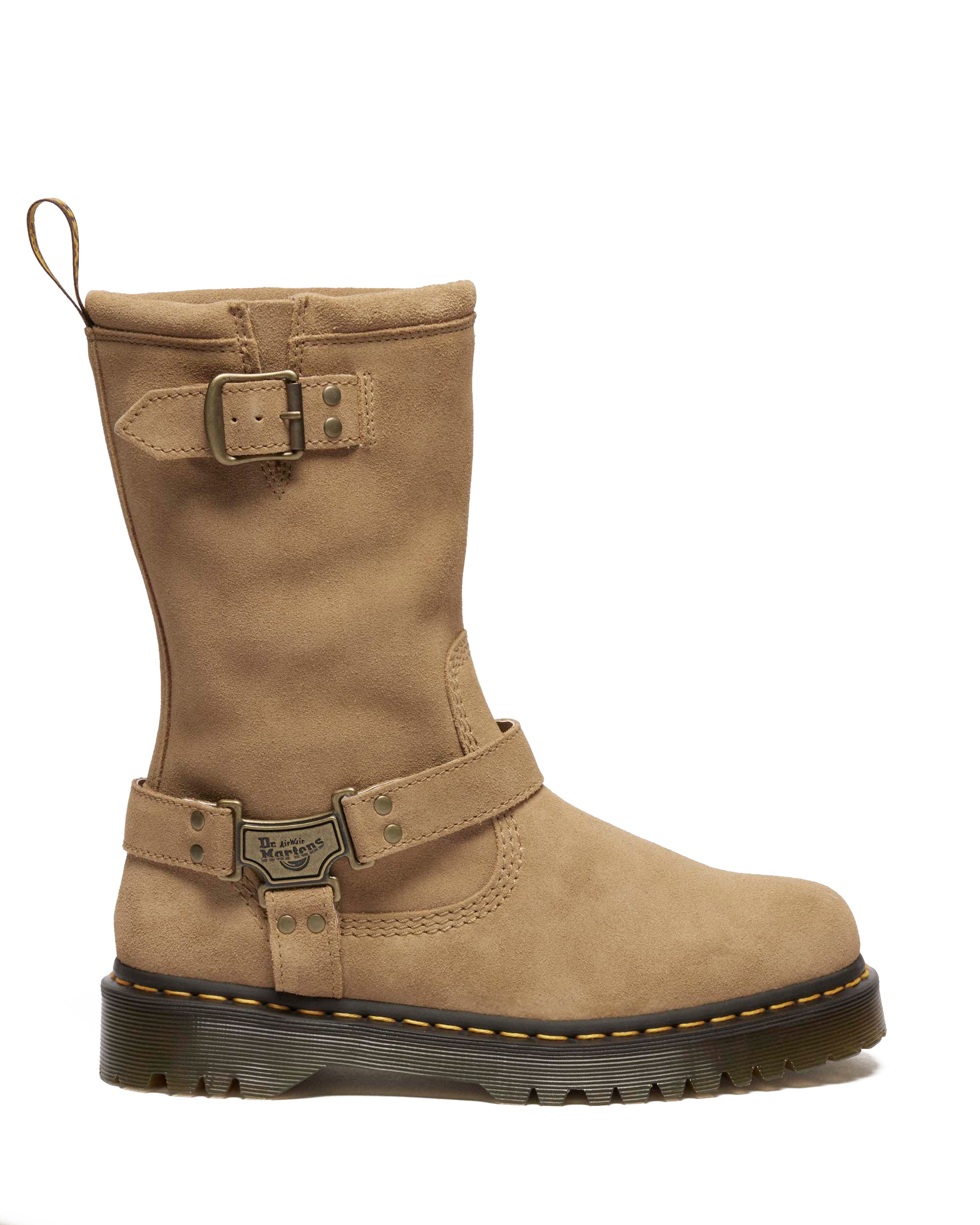 Dr.Martens ANISTONE HI バイカー リガー スエード Anistone Hi in SAVANNAH TAN | Dr. Martens™
