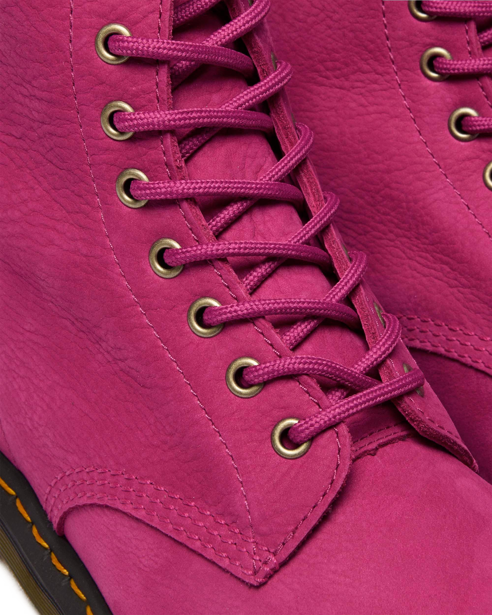 1460 Milled Nubuck Lace Up Boots in Fuchsia Pink | Dr. Martens™