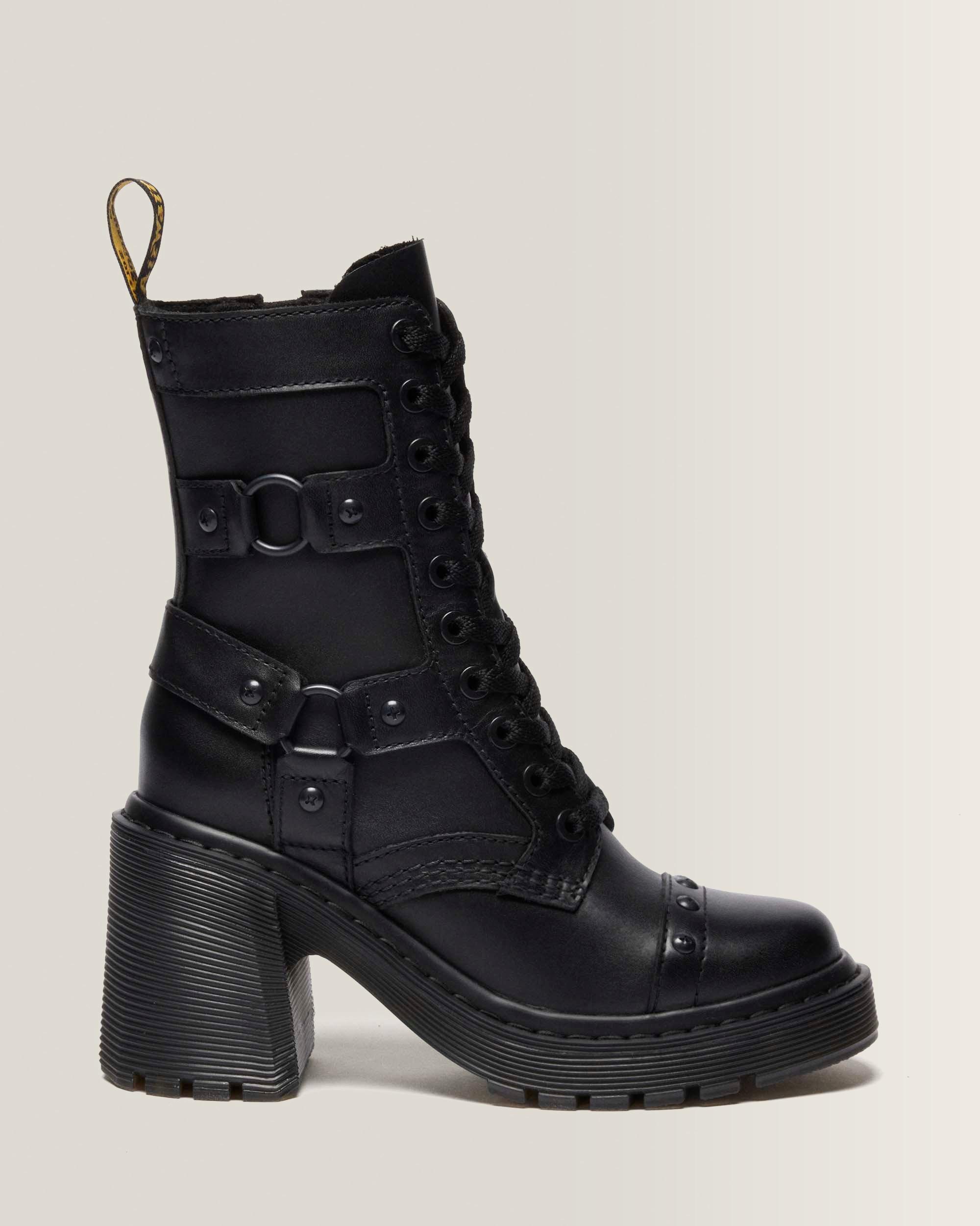 CHESNEY HARNESS SENDAL LEATHER HEELED BOOTS