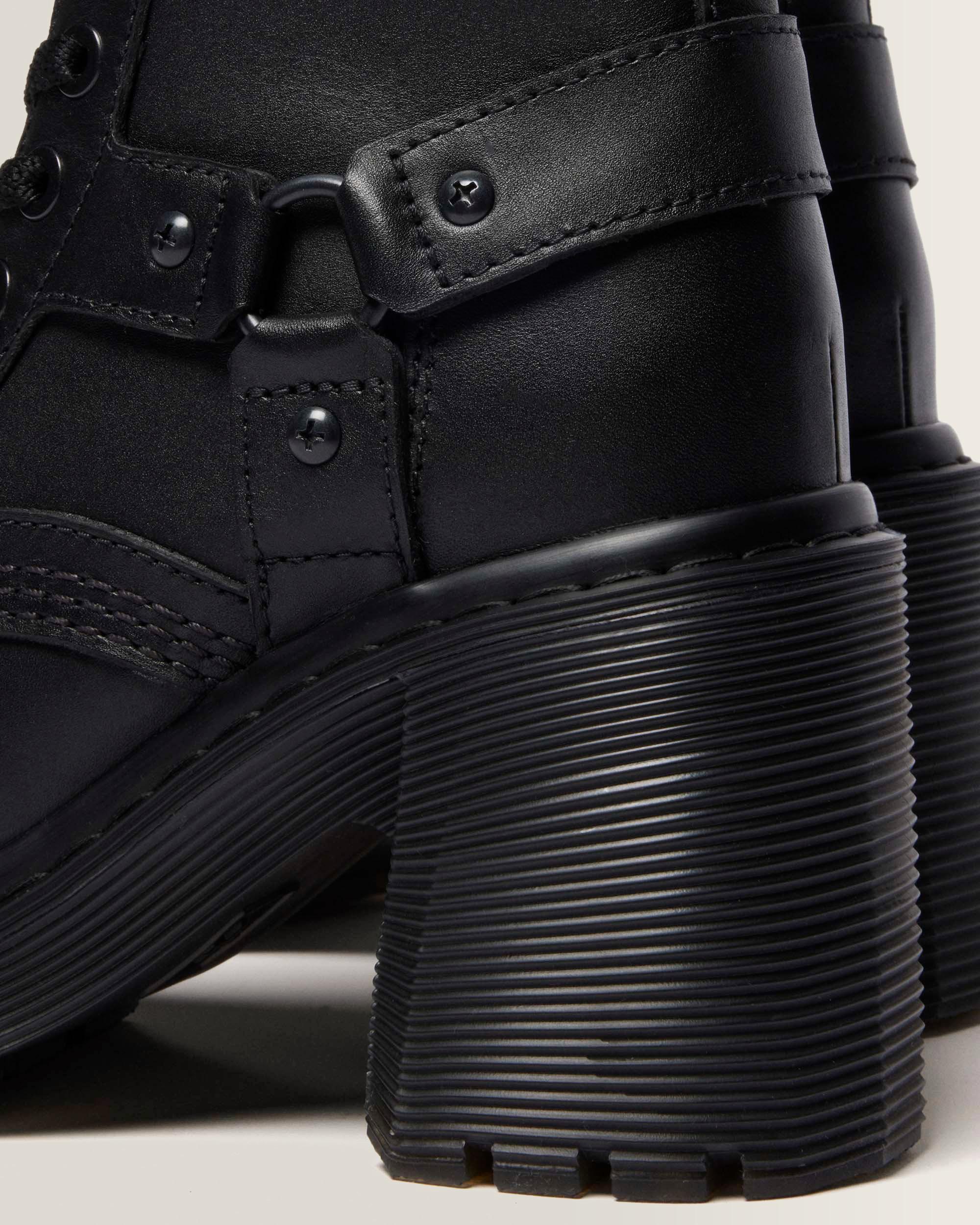 CHESNEY HARNESS SENDAL LEATHER HEELED BOOTS