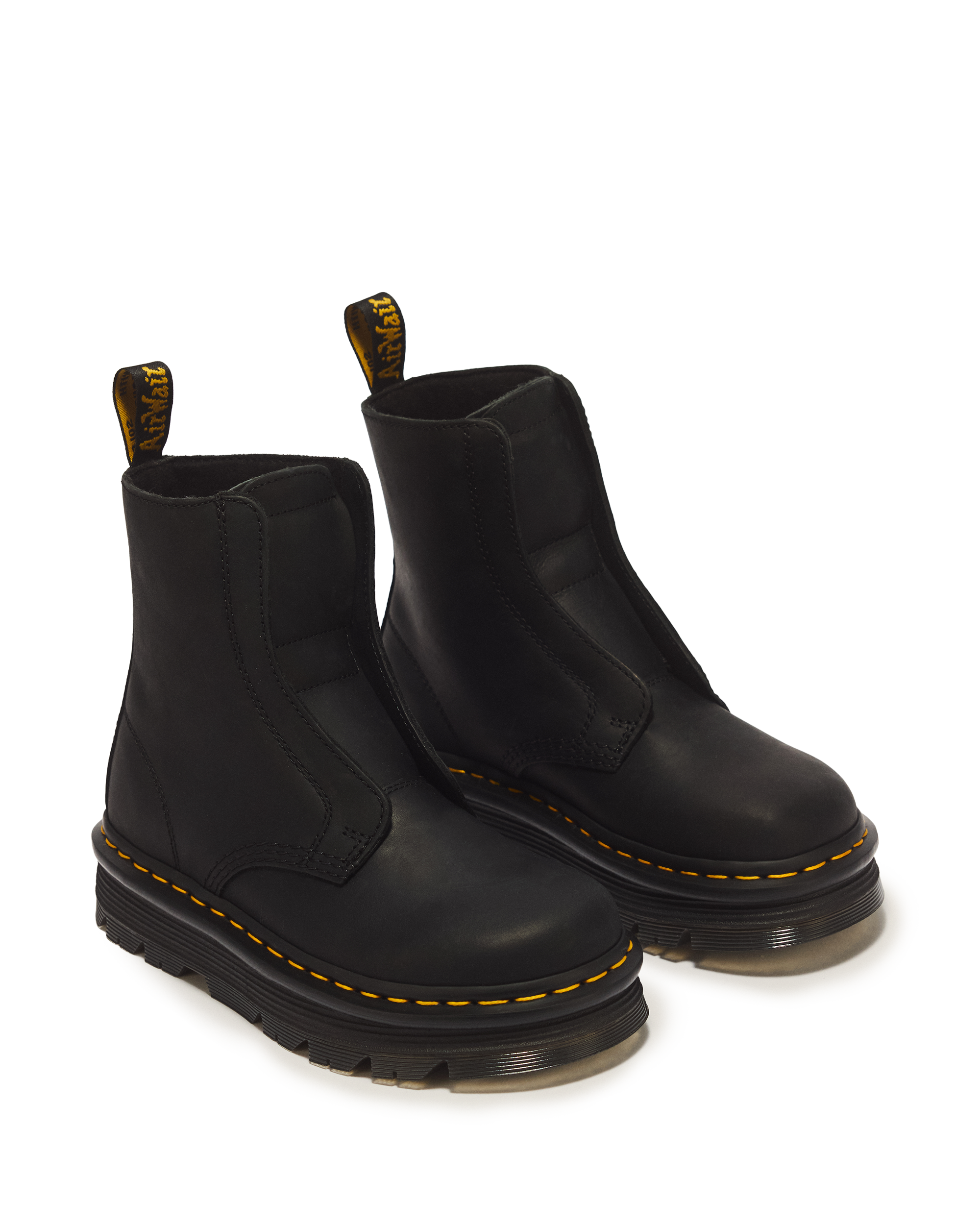 Zebzag Laceless Slip On Leather Boots