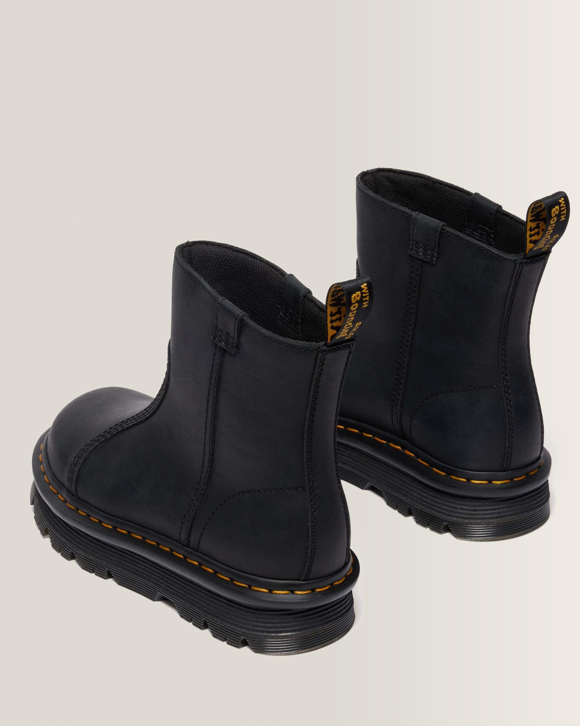 BOOTS ZEBZAG RIGGER EN CUIR SANS LACETS