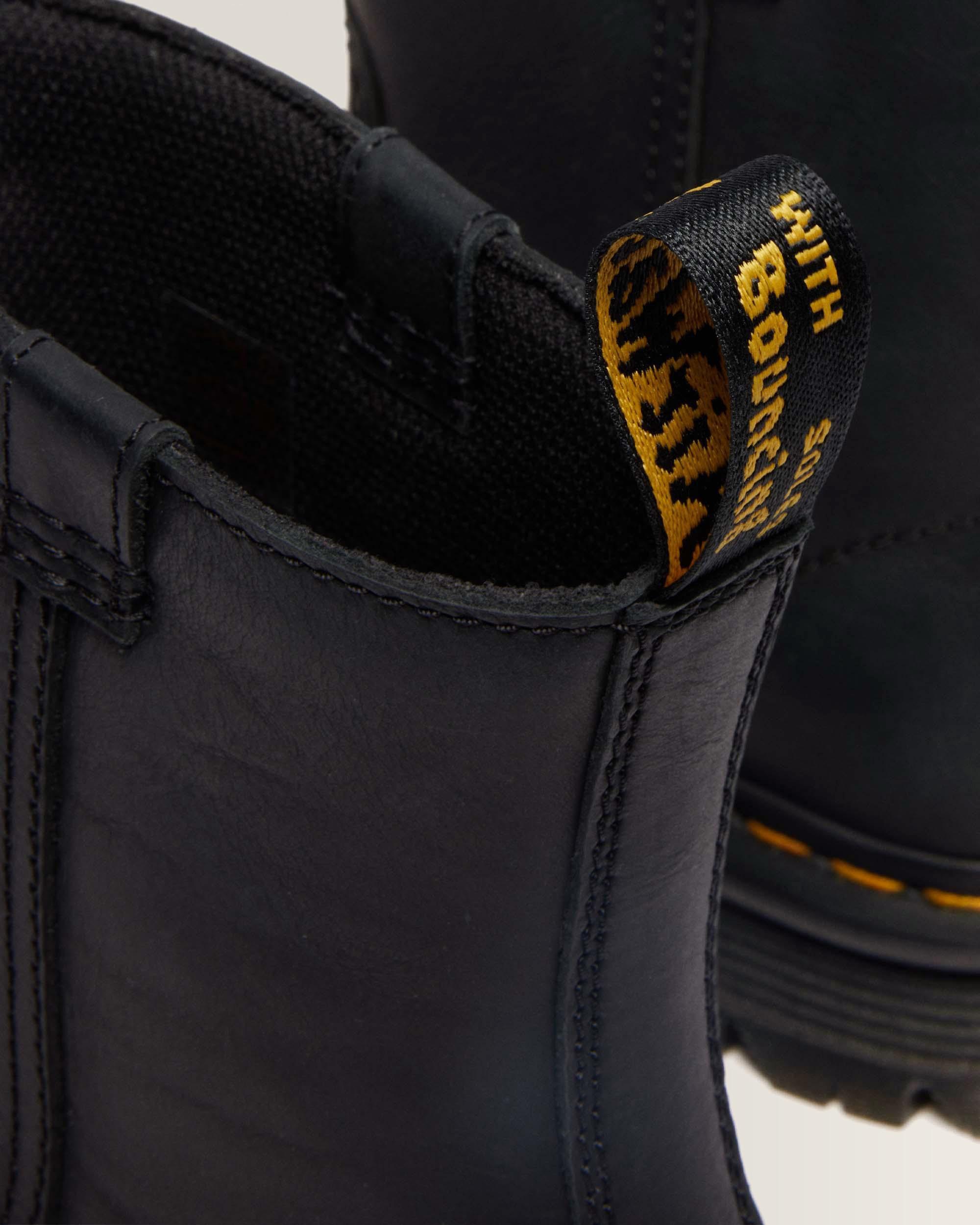 BOOTS ZEBZAG RIGGER EN CUIR SANS LACETS