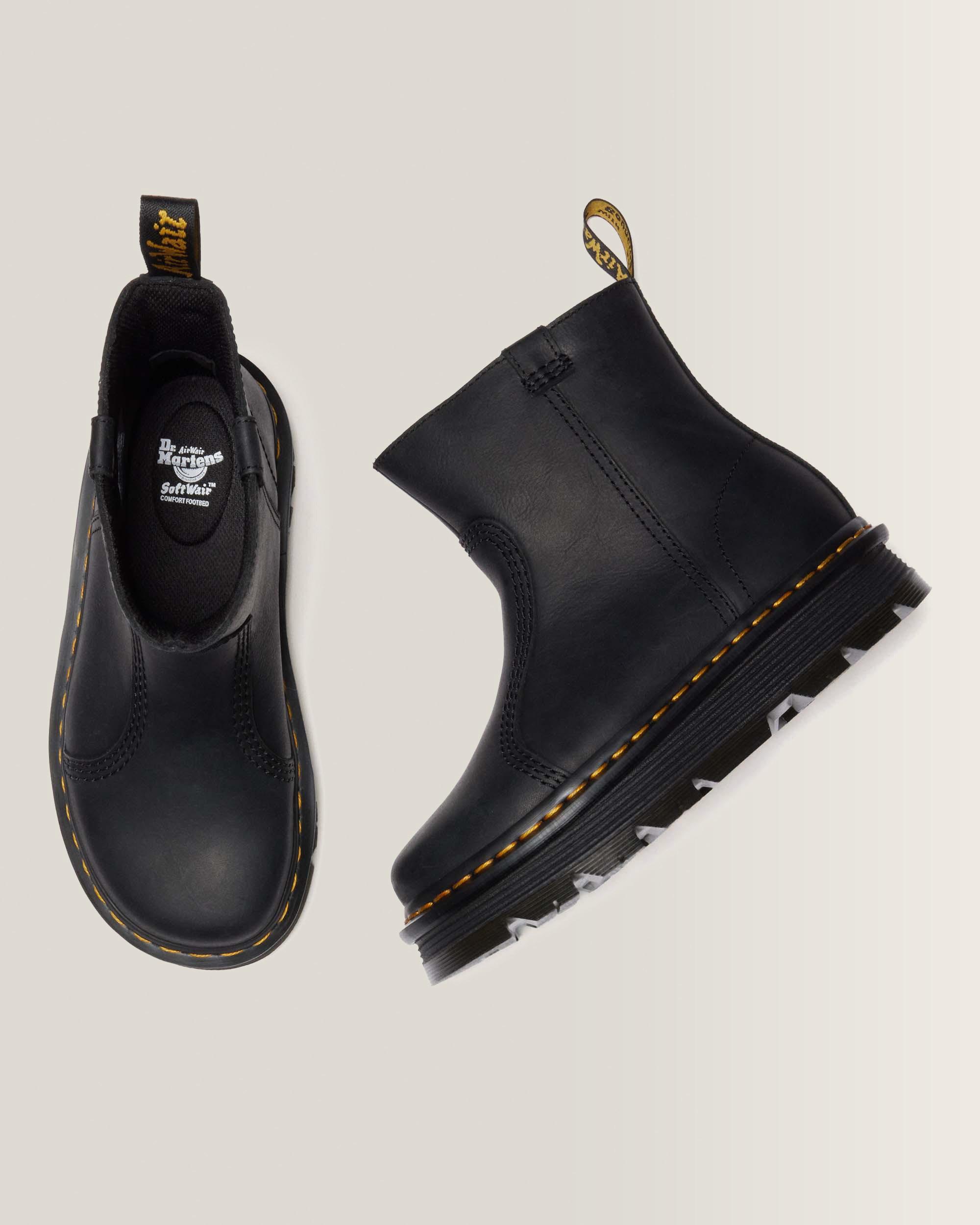 BOOTS ZEBZAG RIGGER EN CUIR SANS LACETS