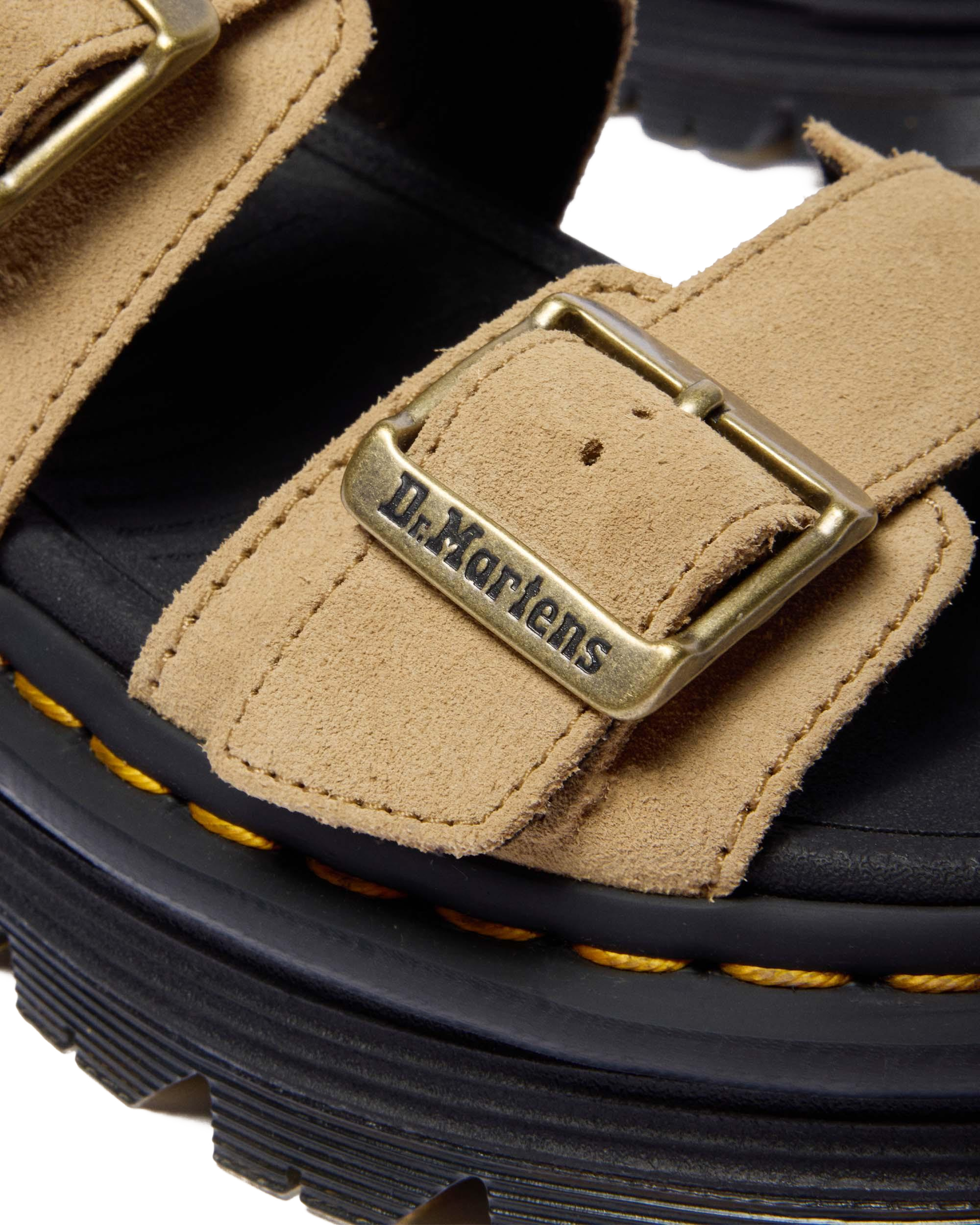 Zebzag Suede Sandals in Savannah Tan | Dr. Martens™