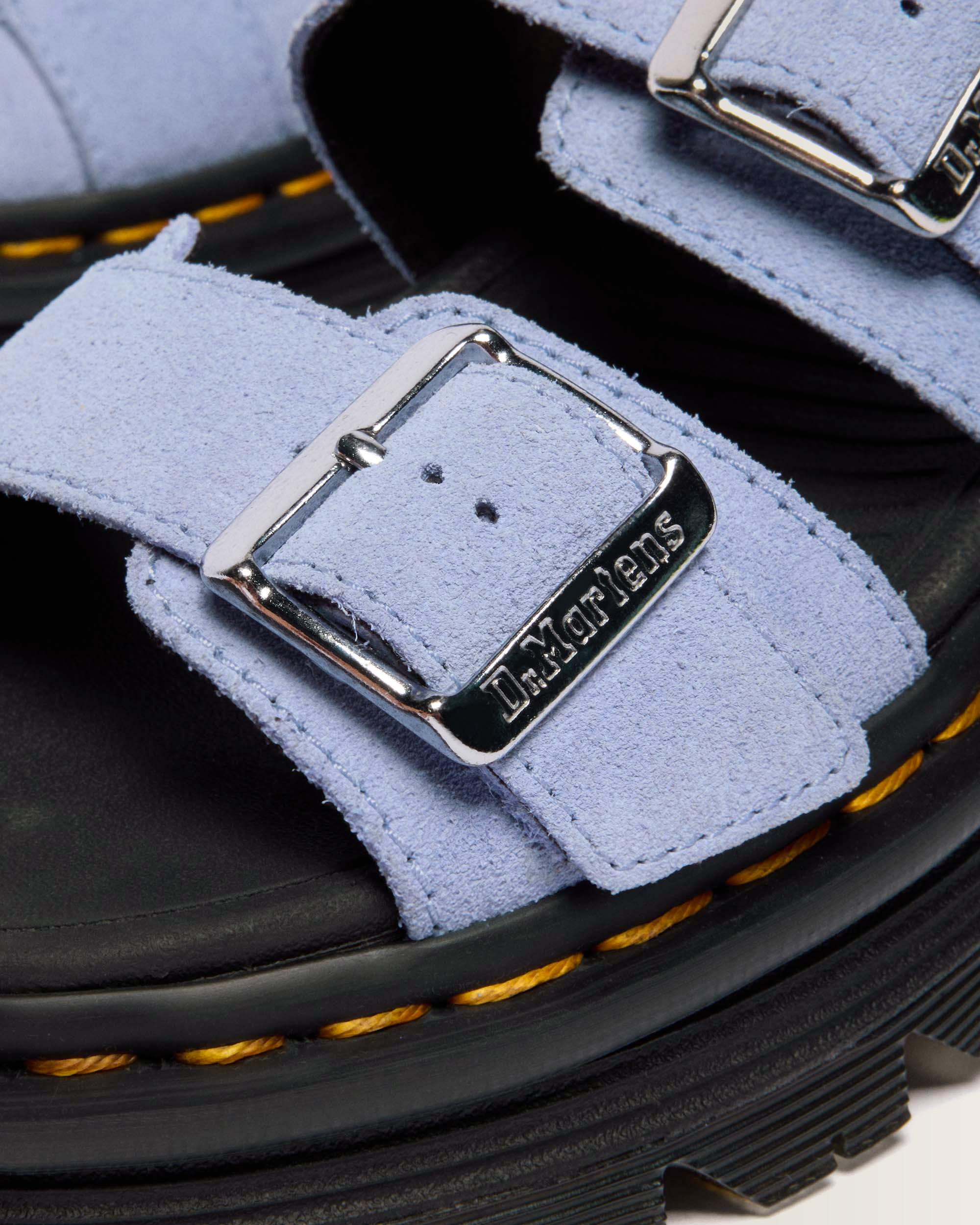 Zebzag Suede Sandals in Cornflower Blue | Dr. Martens™