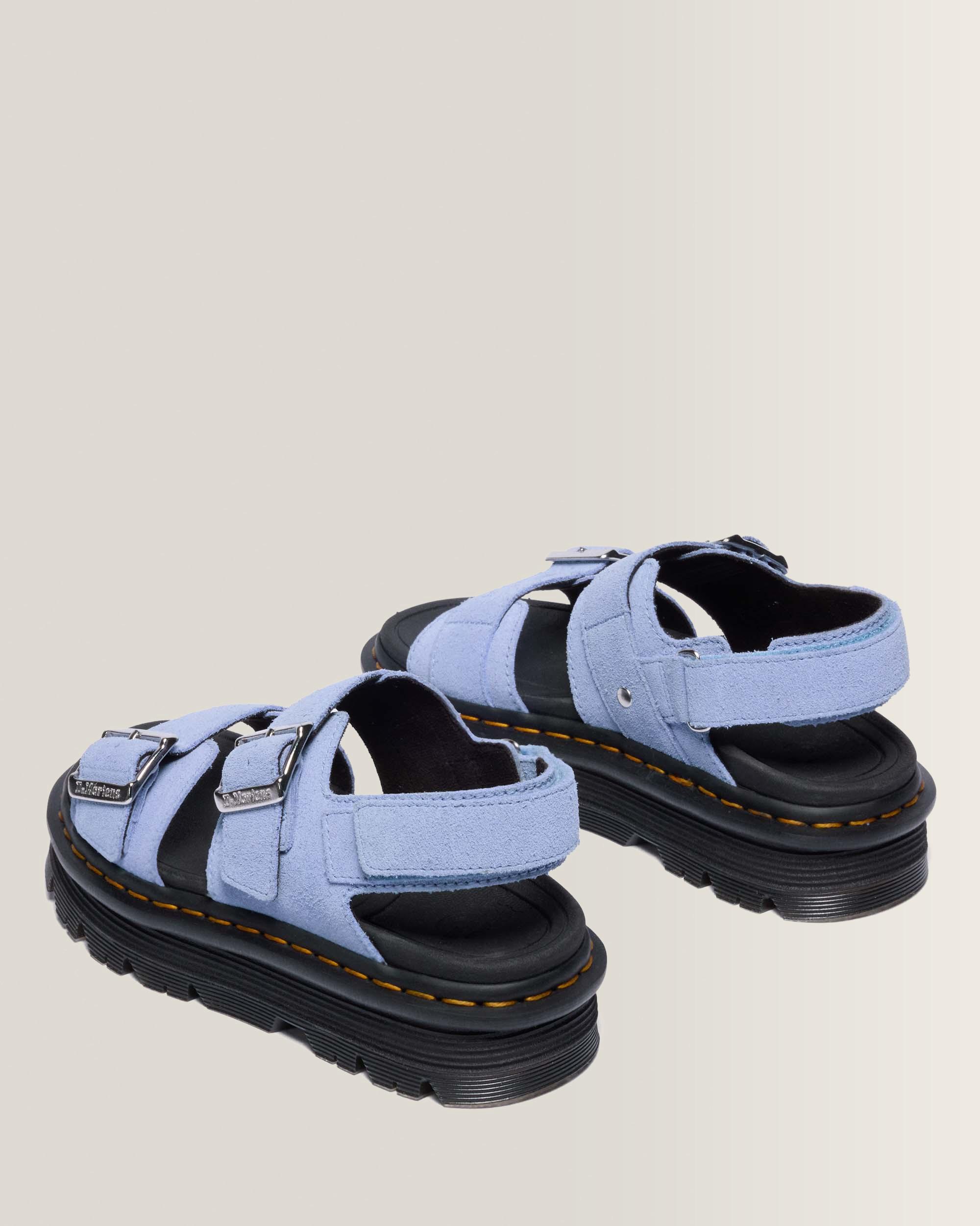 Zebzag Suède Sandalen in CORNFLOWER BLUE | Dr. Martens™