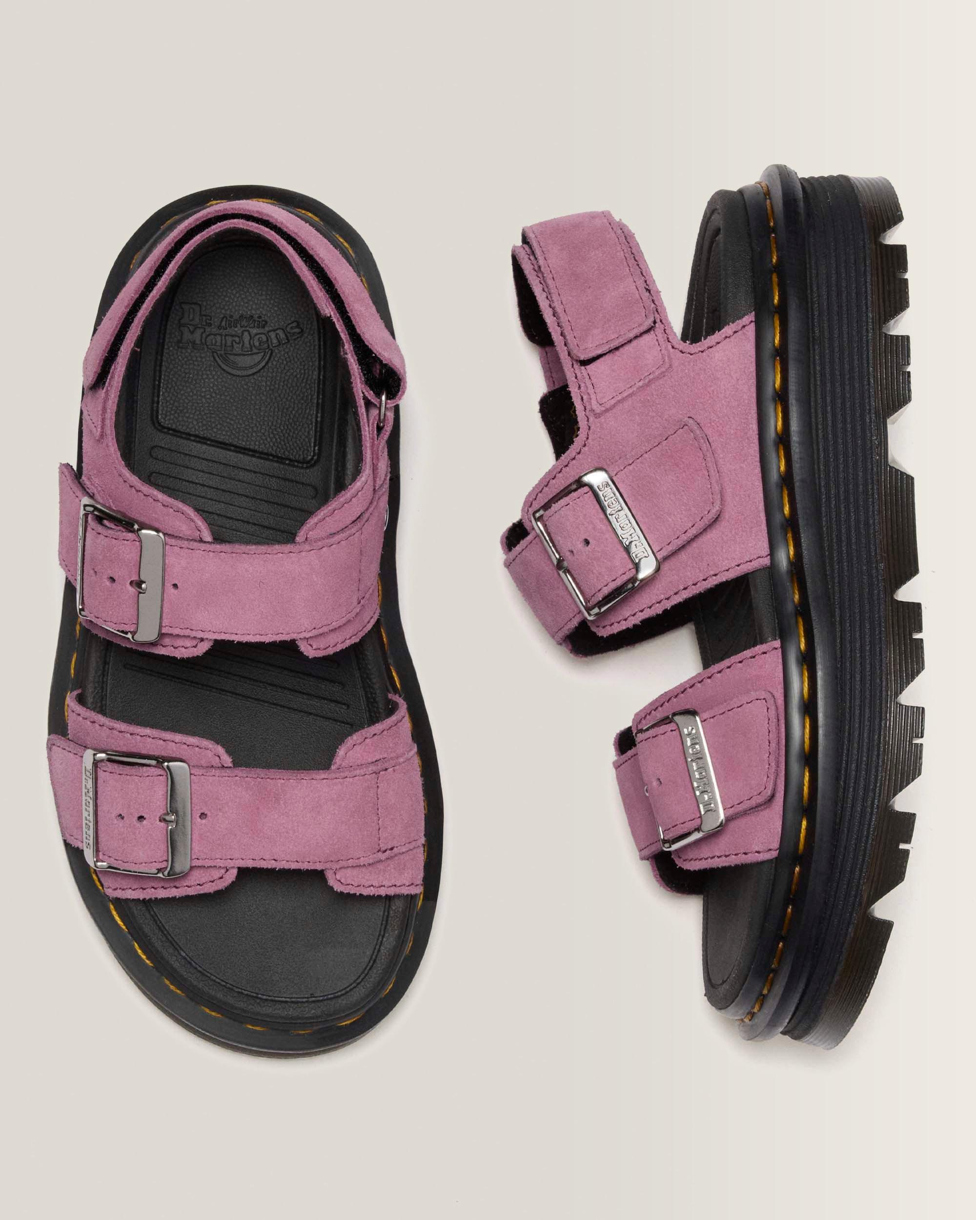Zebzag Suede Platform Sandals in MUTED PURPLE | Dr. Martens™