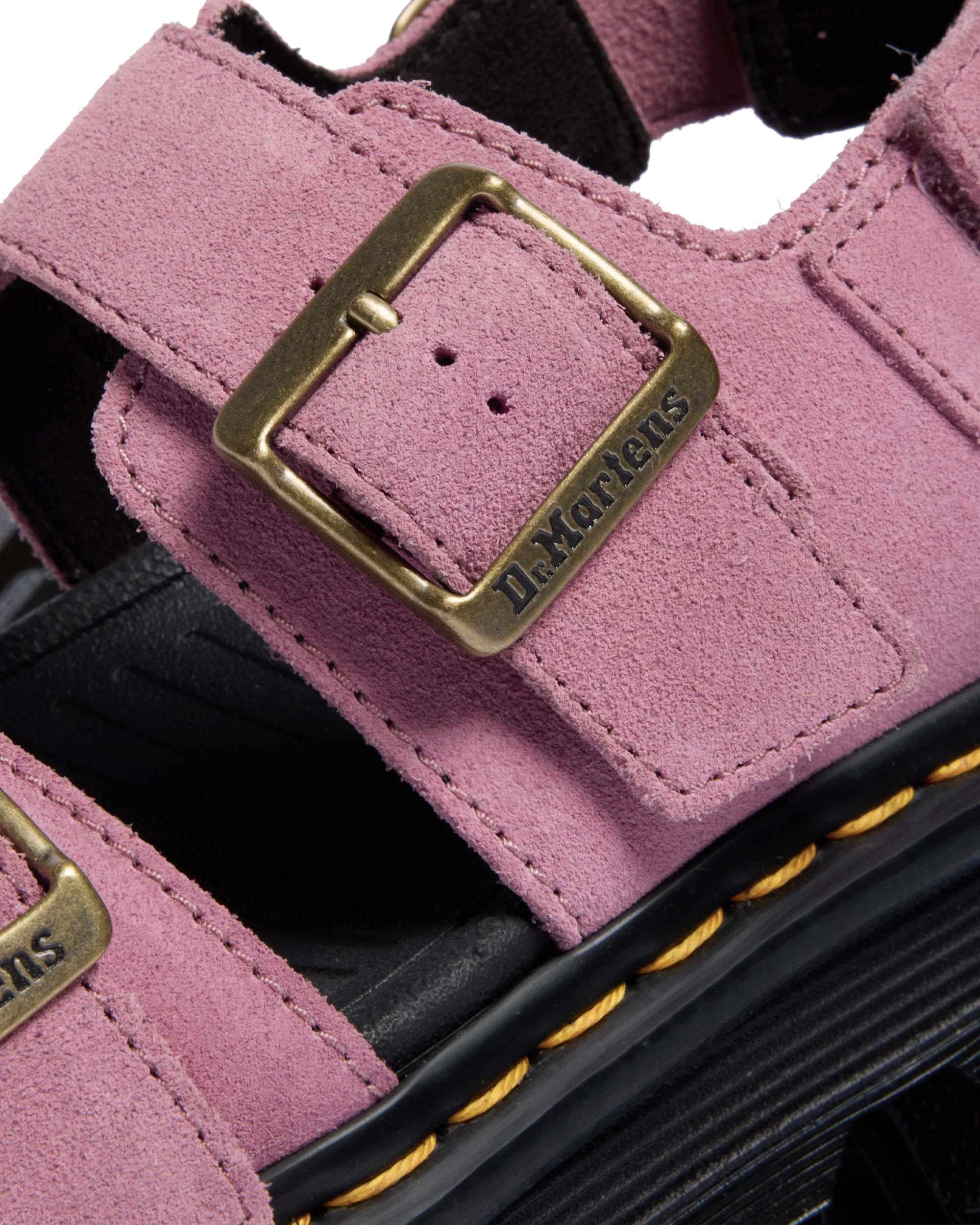 Zebzag Suede Sandals in Dusty Rose | Dr. Martens™