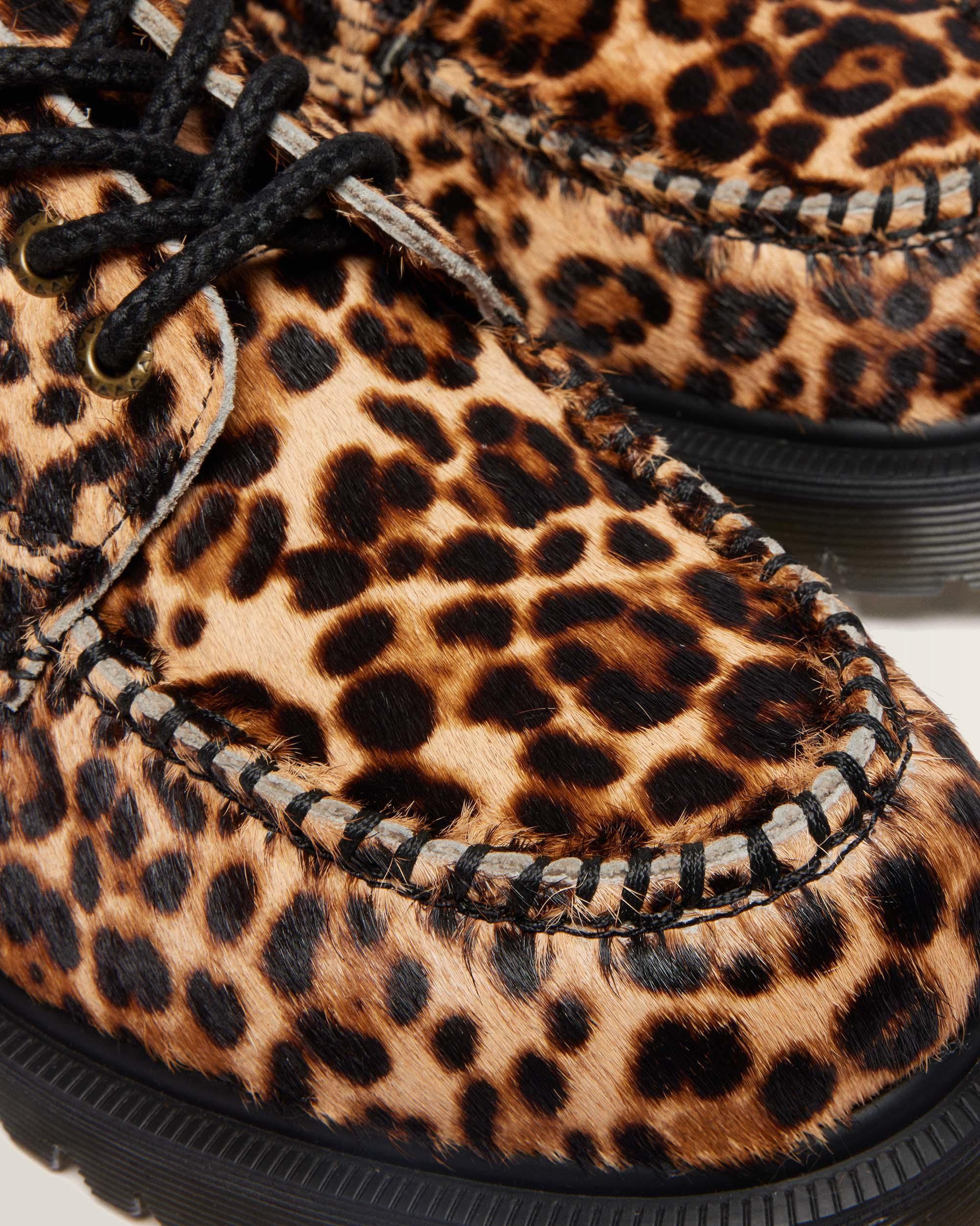 Lowell Leopard Print Moc Toe Shoes in Archive Leopard | Dr. Martens™