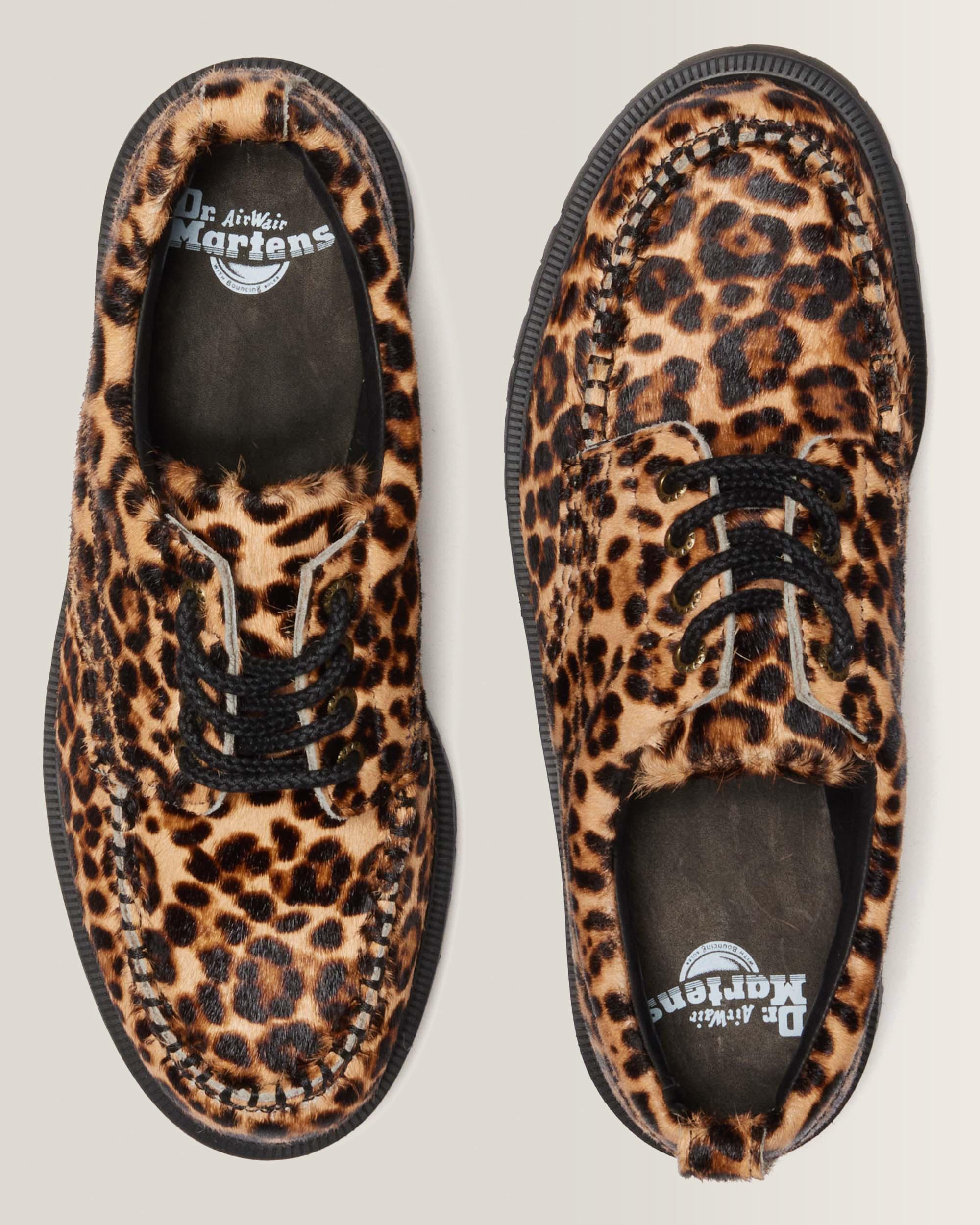 LOWELL LEOPARD PRINT MOC TOE SHOES