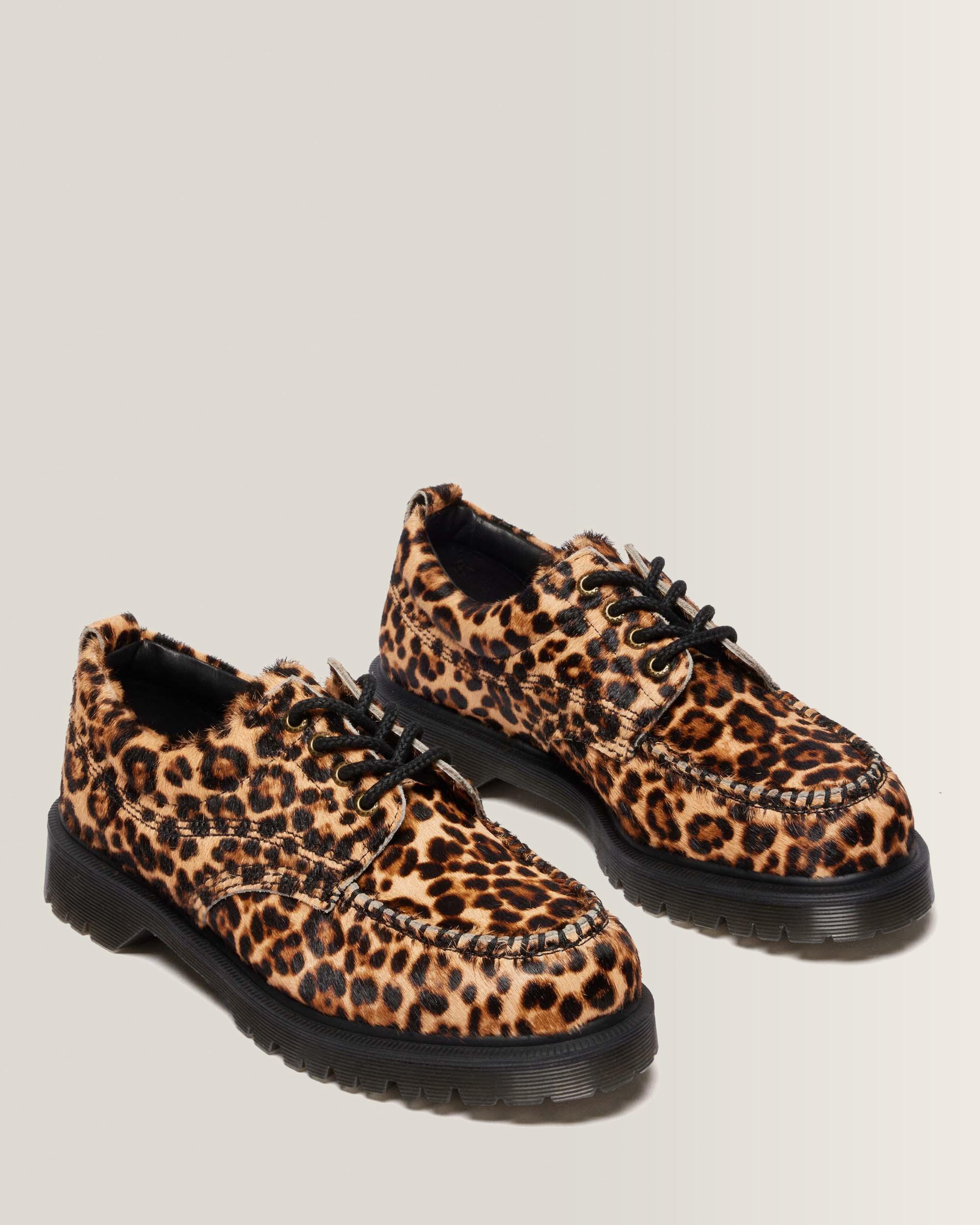 Lowell Leopard Print Moc Toe Shoes in Archive Leopard | Dr. Martens™