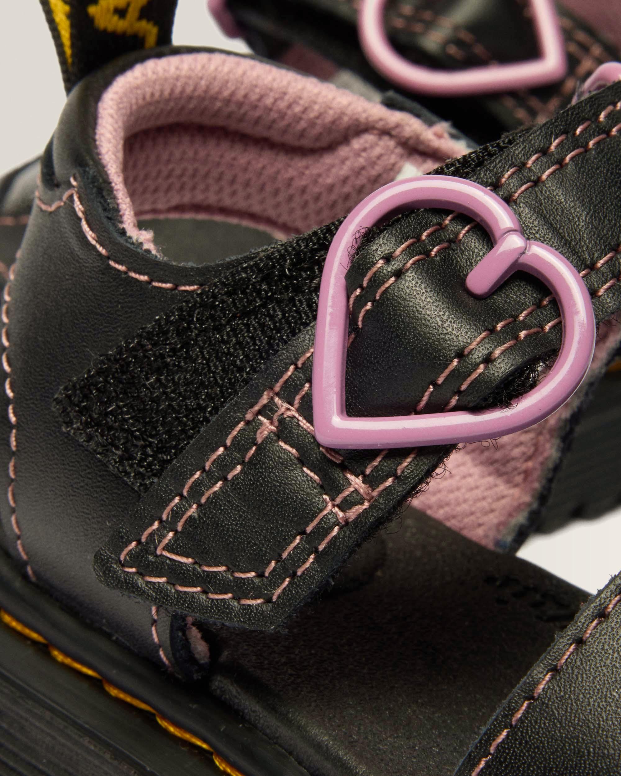 Chaussures Marlowe II Glitter Heart en cuir à brides pour tout-petit