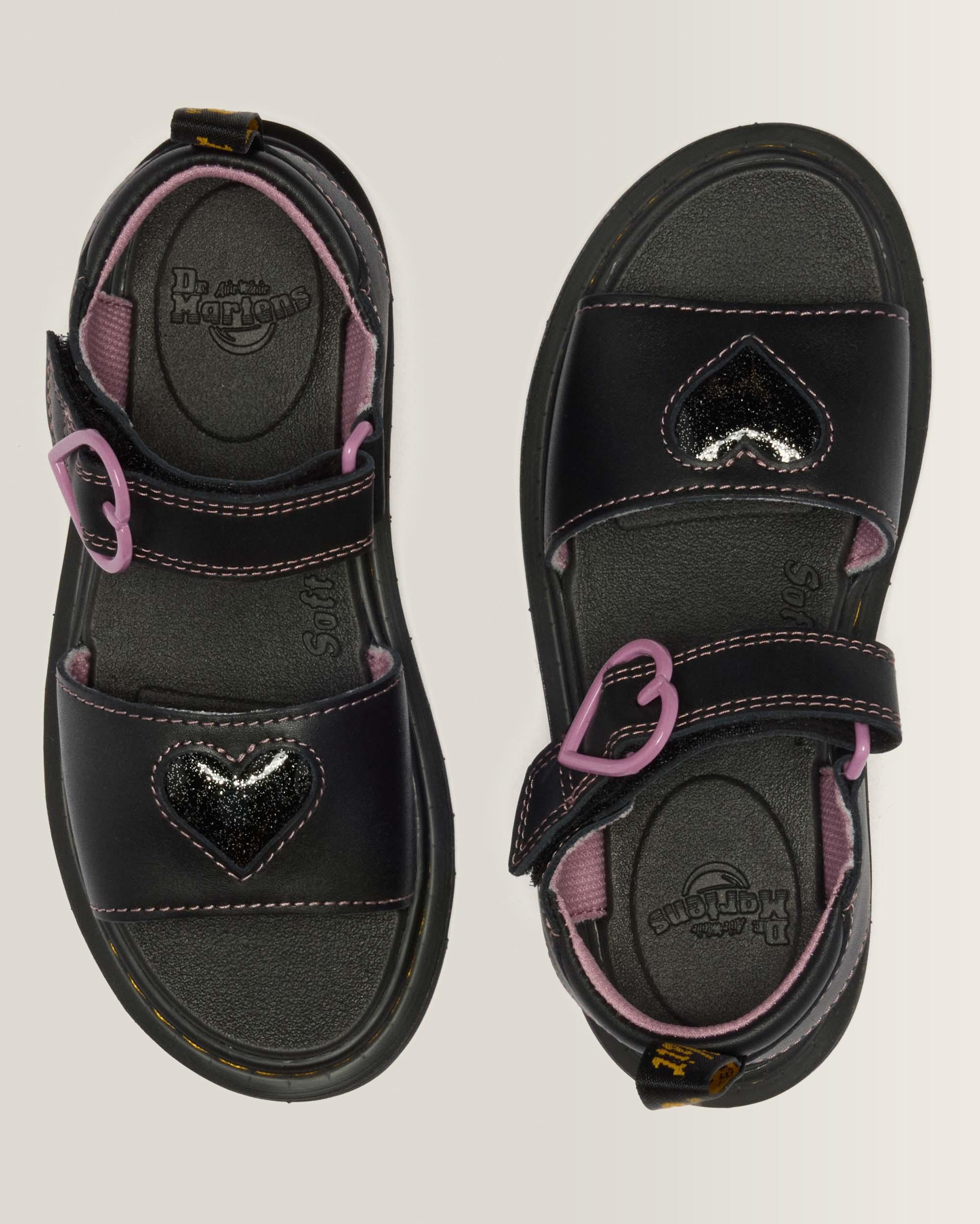 Chaussures Marlowe II Glitter Heart en cuir à brides Junior