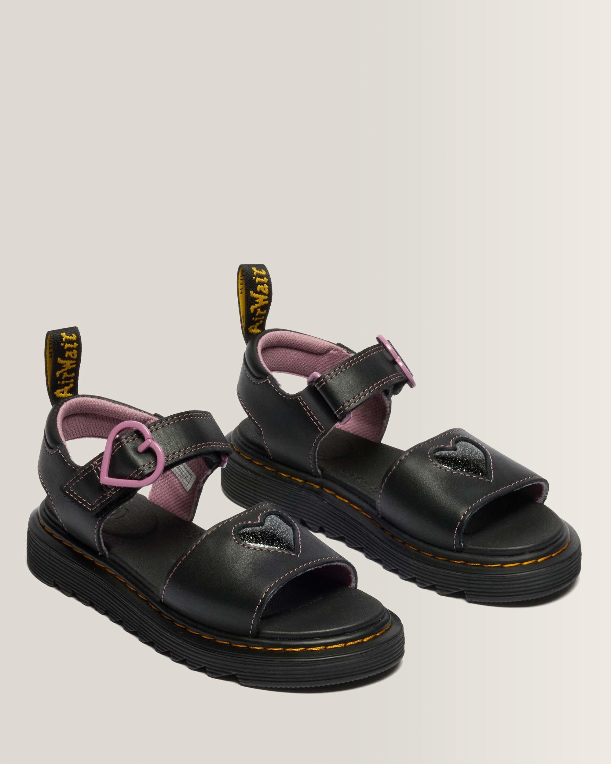 Chaussures Marlowe II Glitter Heart en cuir à brides Junior
