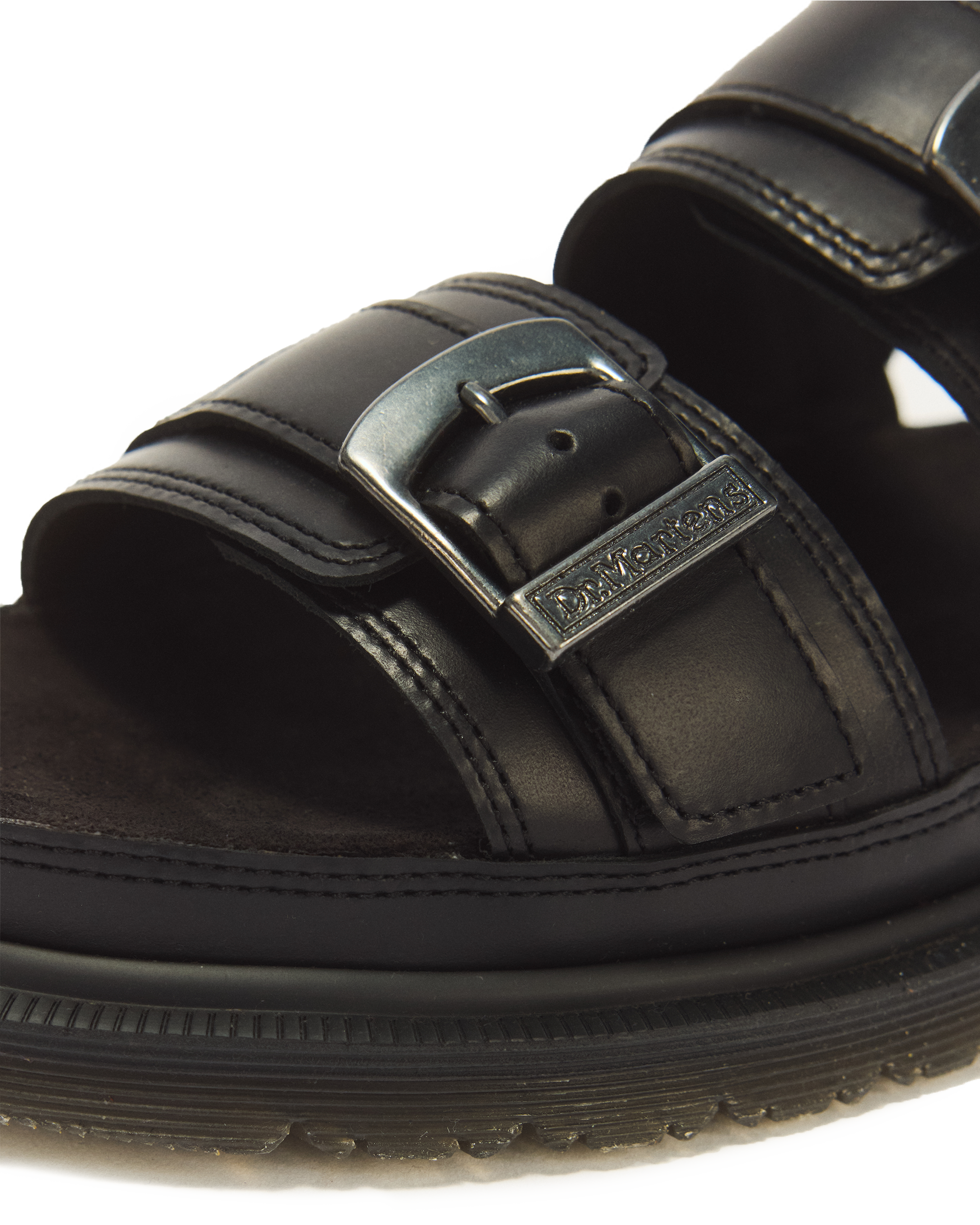 San Two Strap Leather Sandals