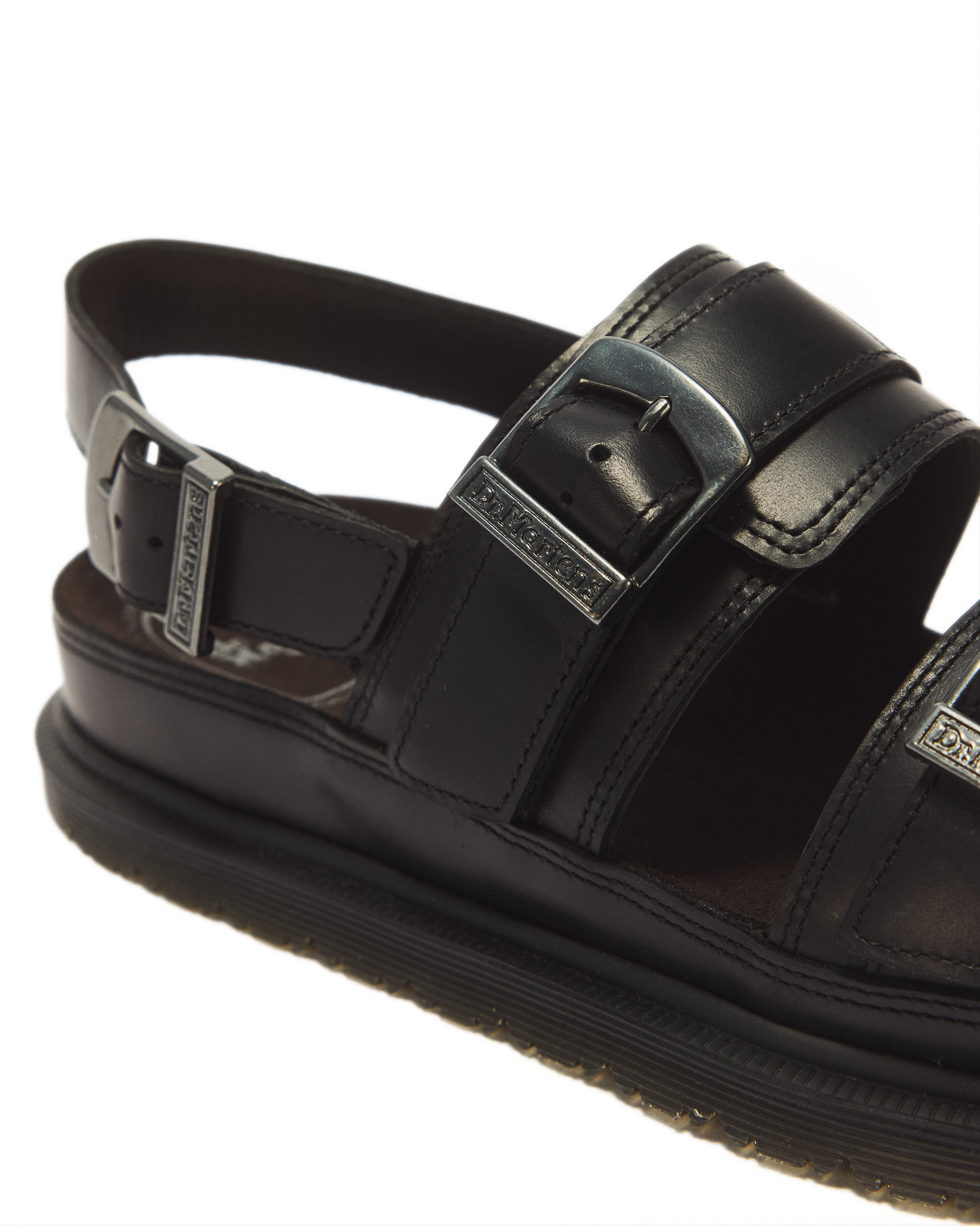 San Two Strap Leather Sandals