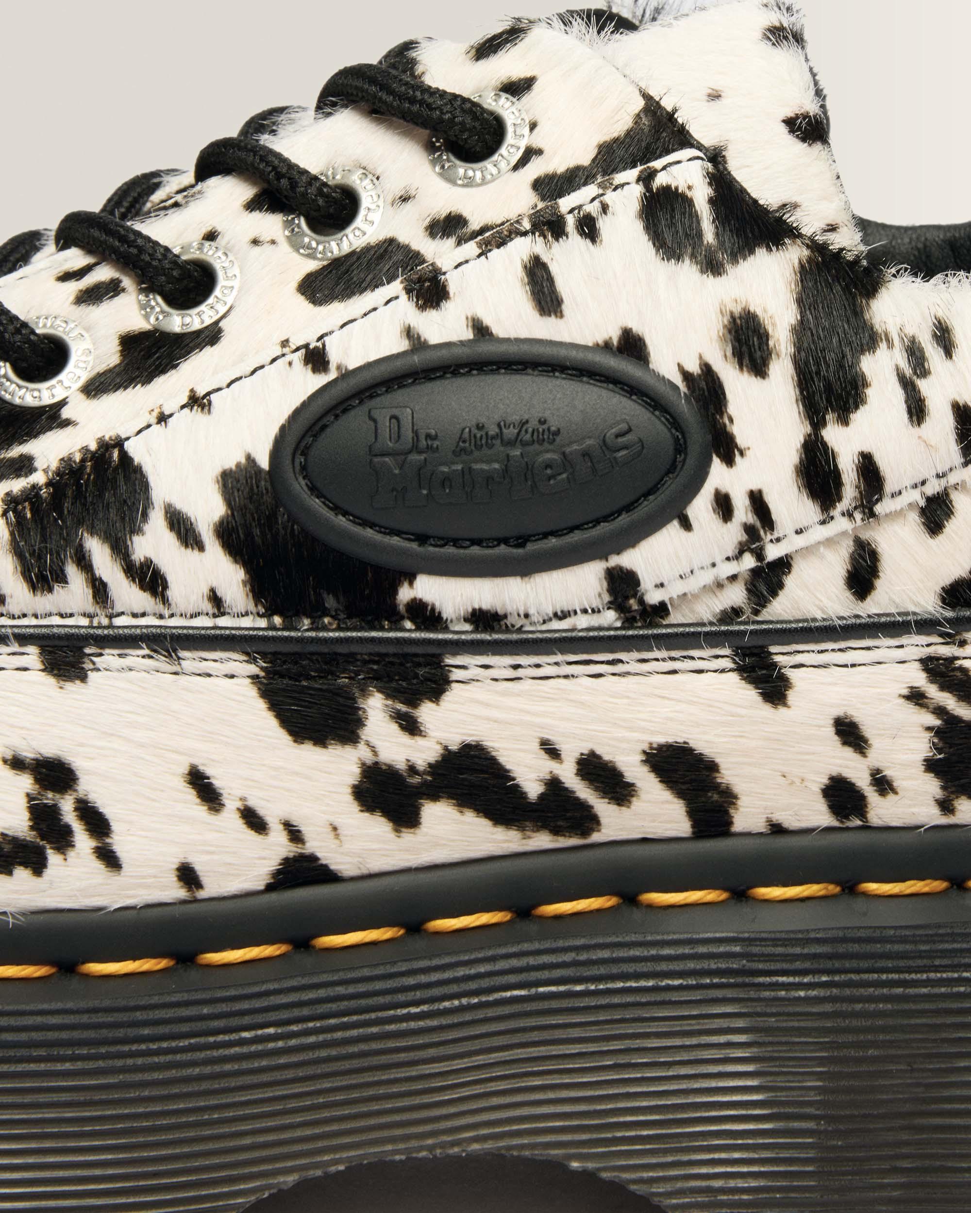 Buzz 5-Eye Dalmatian Hair On Leather Shoes