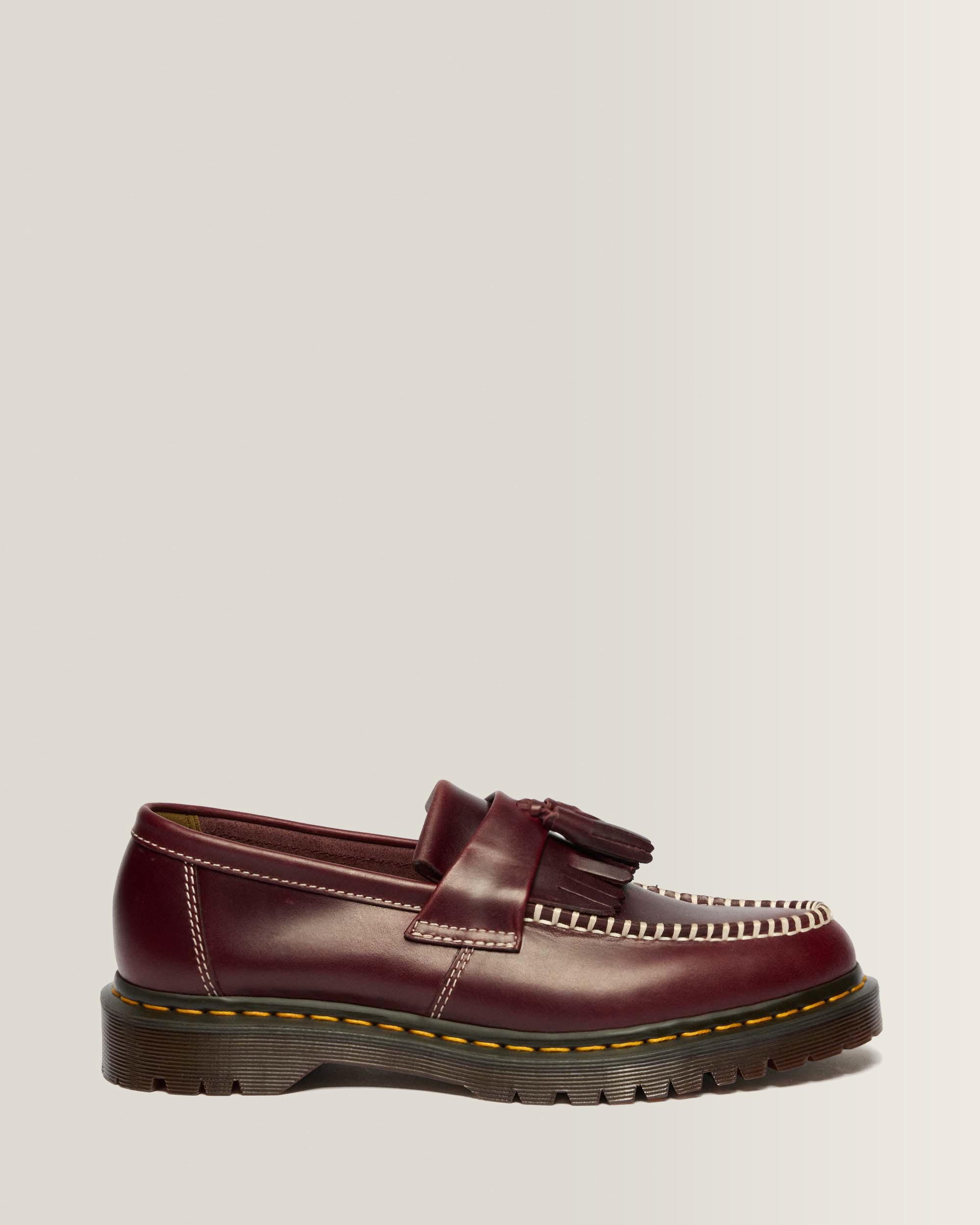Adrian Orleans Leather Tassel Loafers in Cherry Red | Dr. Martens™