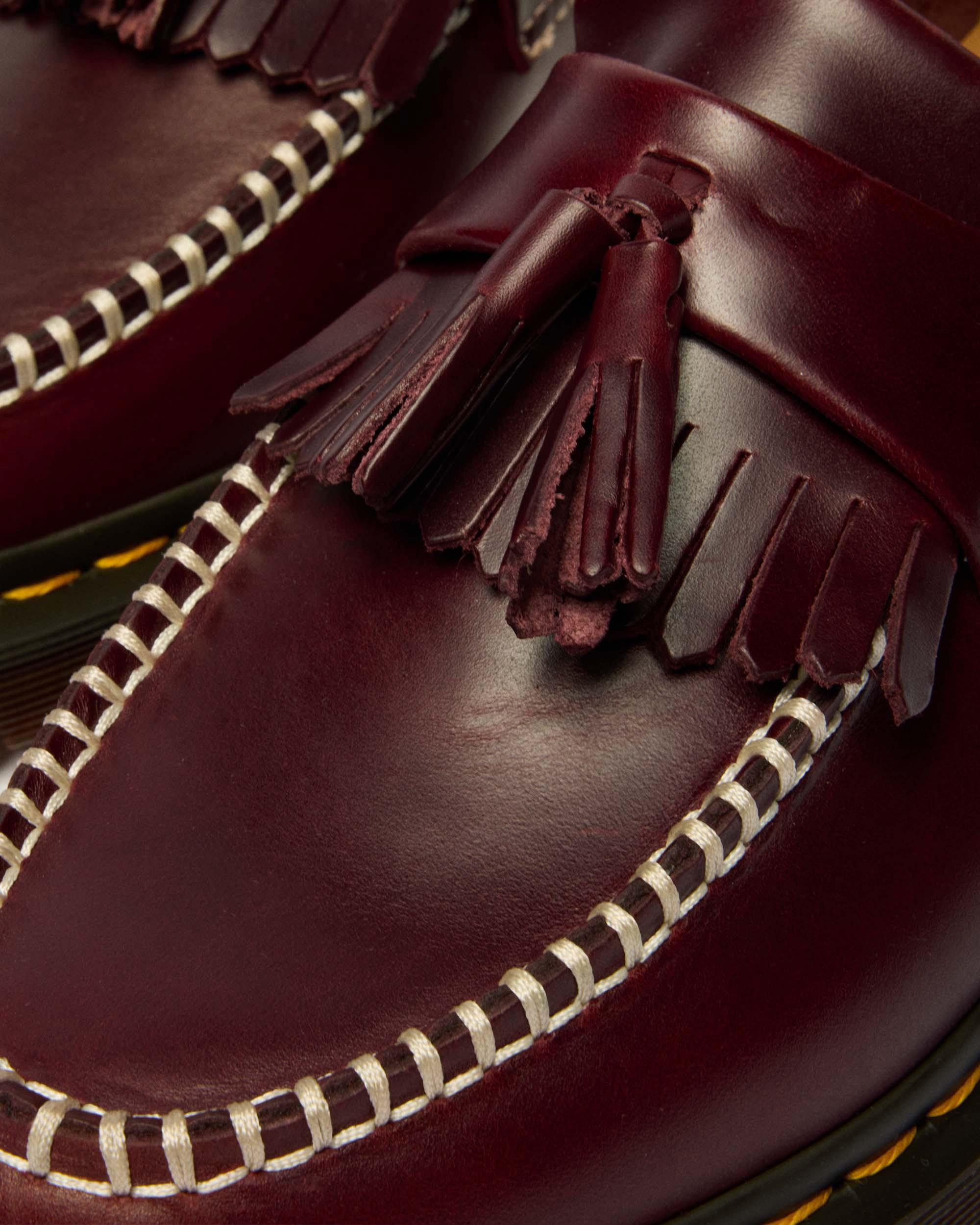 Adrian Orleans Leather Tassel Loafers in Cherry Red | Dr. Martens™
