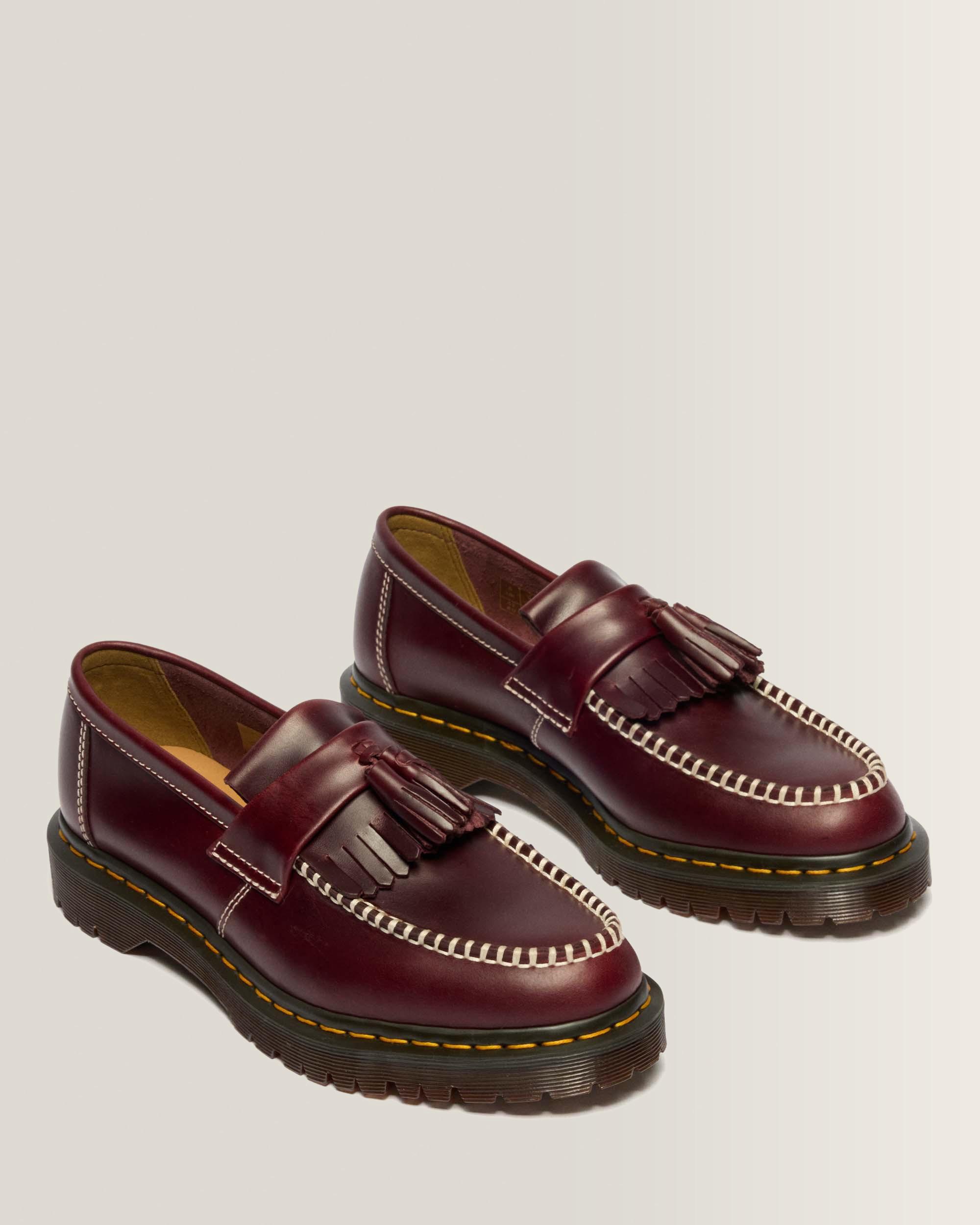 Adrian Orleans Leather Tassel Loafers in Cherry Red | Dr. Martens™