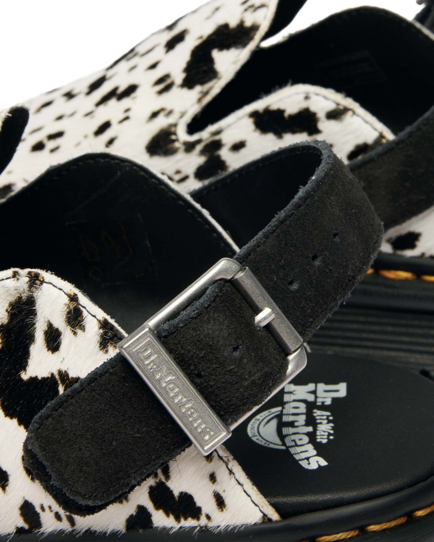 Zebzag Dalmatian Hair On Leather Platform Mules product image