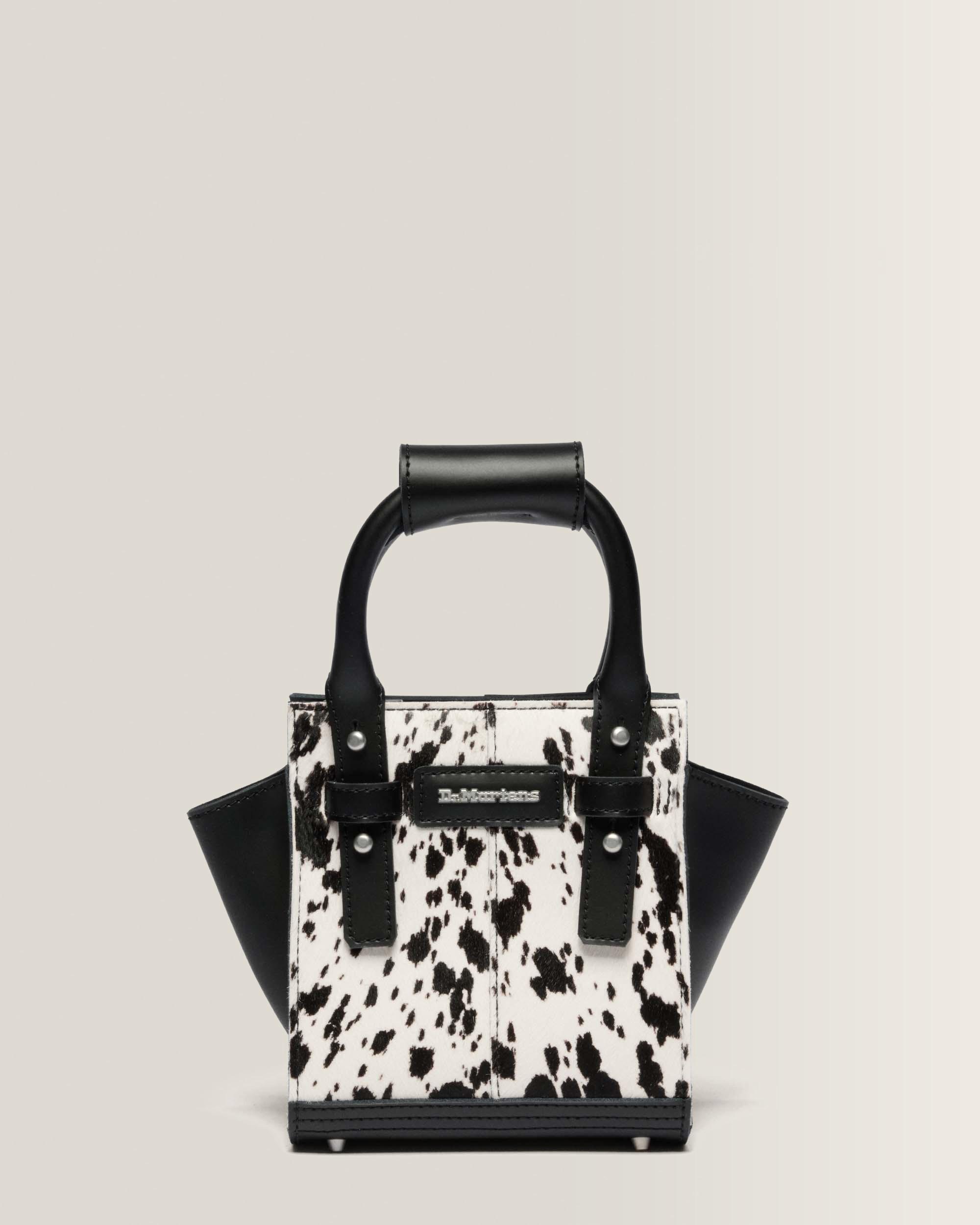 Extra Small Dalmatian Hair On Leather Tote Bag
