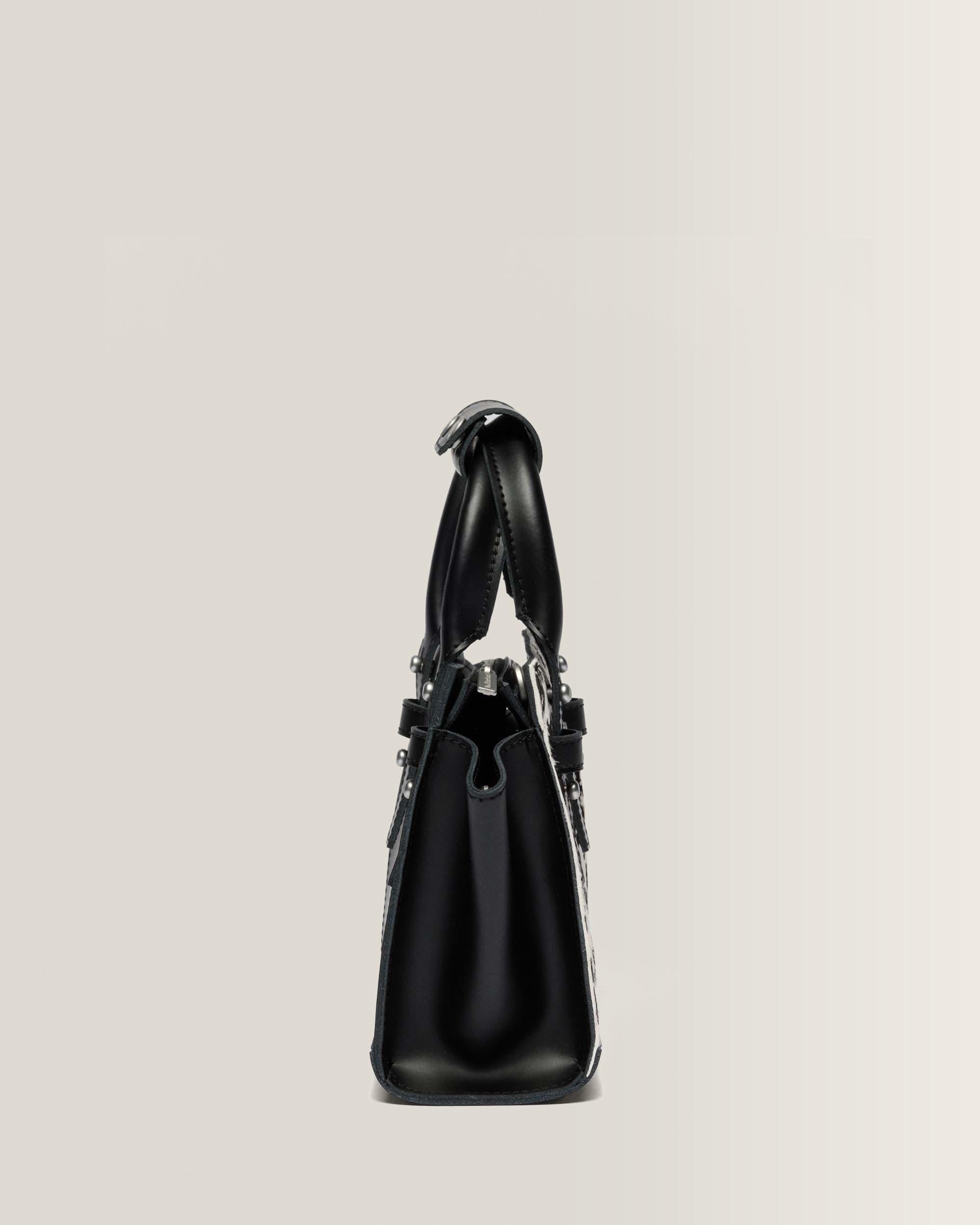 Extra Small Dalmatian Hair On Leather Tote Bag