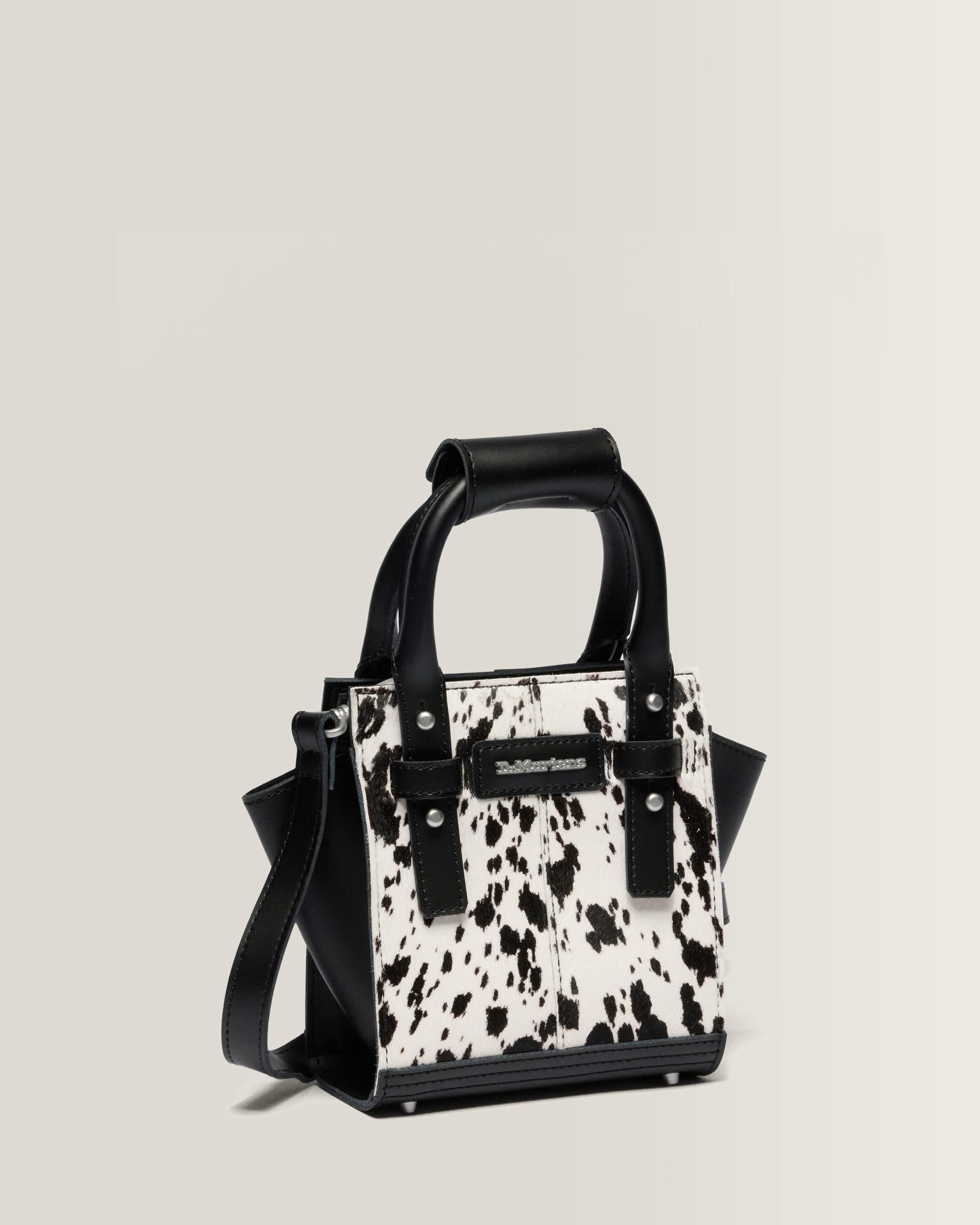 Extra Small Dalmatian Hair On Leather Tote Bag