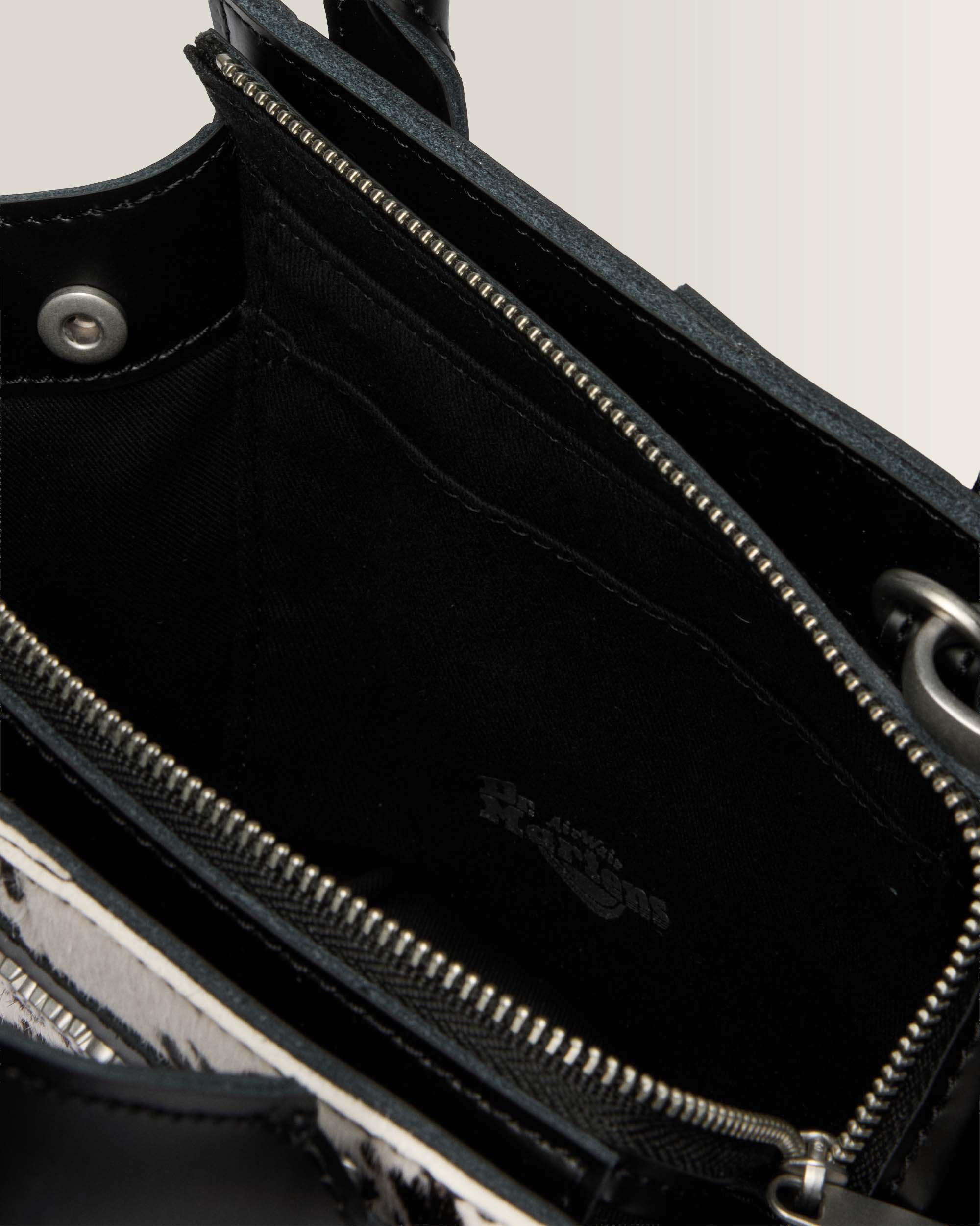 Extra Small Dalmatian Hair On Leather Tote Bag