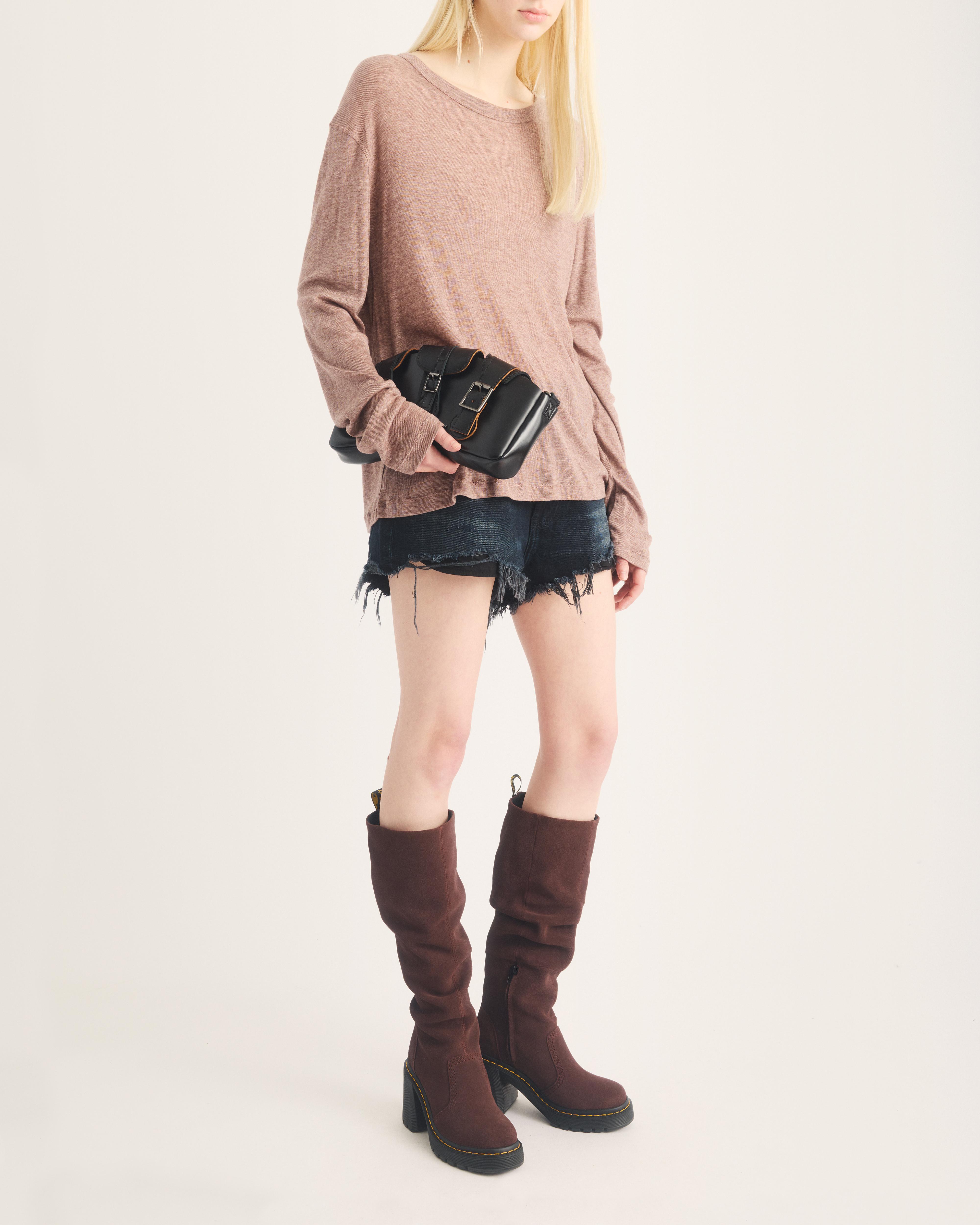 Kasey Suede Knee High Heeled Boots product image
