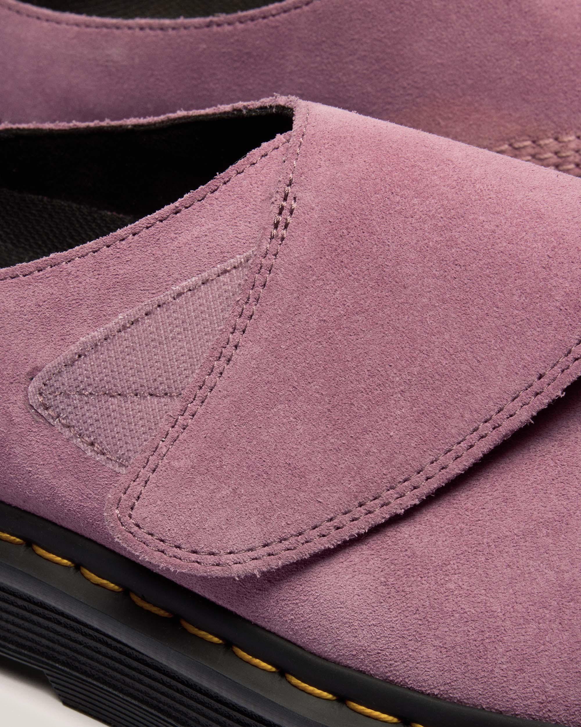 Zebzag Anywair Suede Platform Mules in Dusty Rose | Dr. Martens™