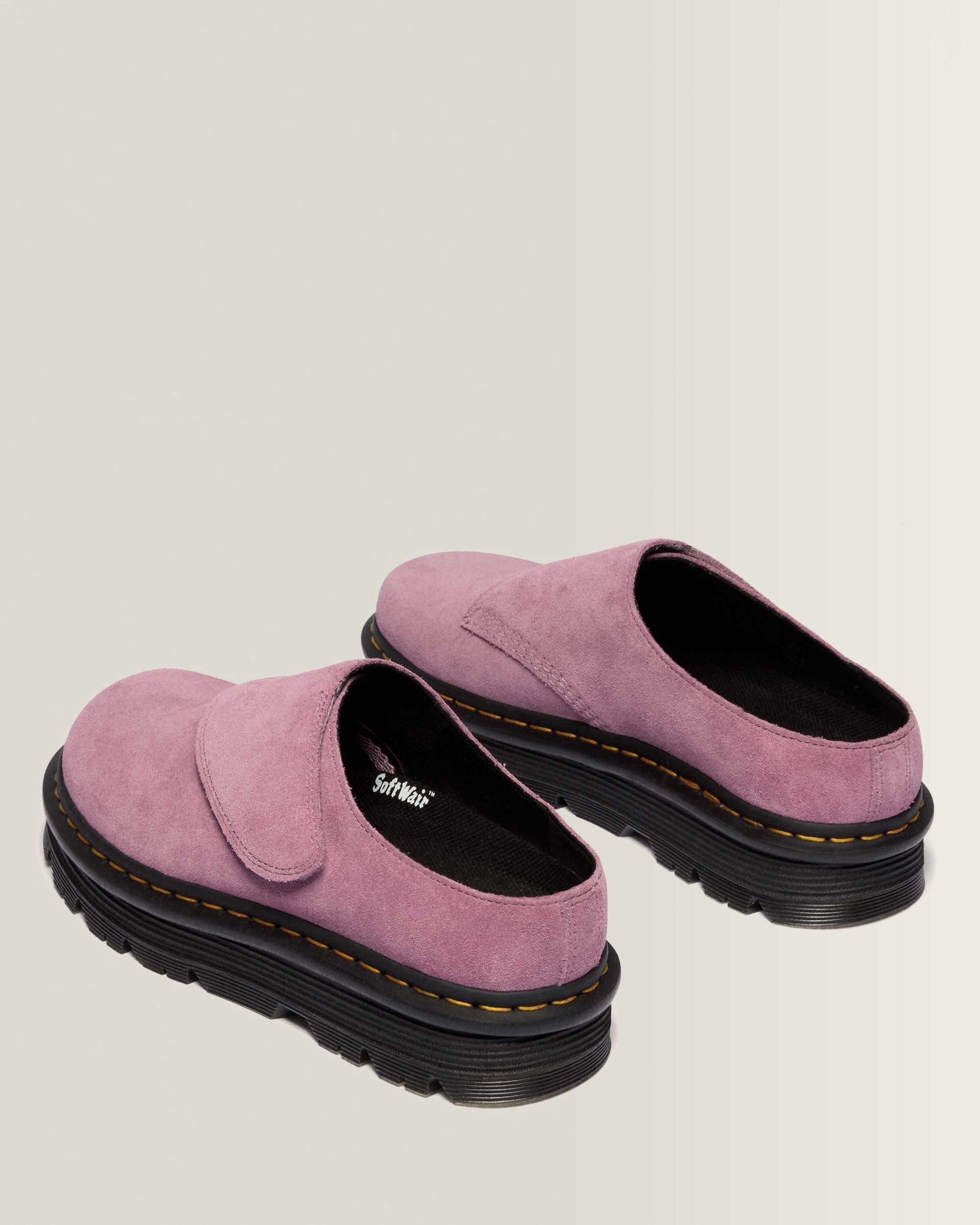 Zebzag Anywair Suede Platform Mules in Dusty Rose | Dr. Martens™