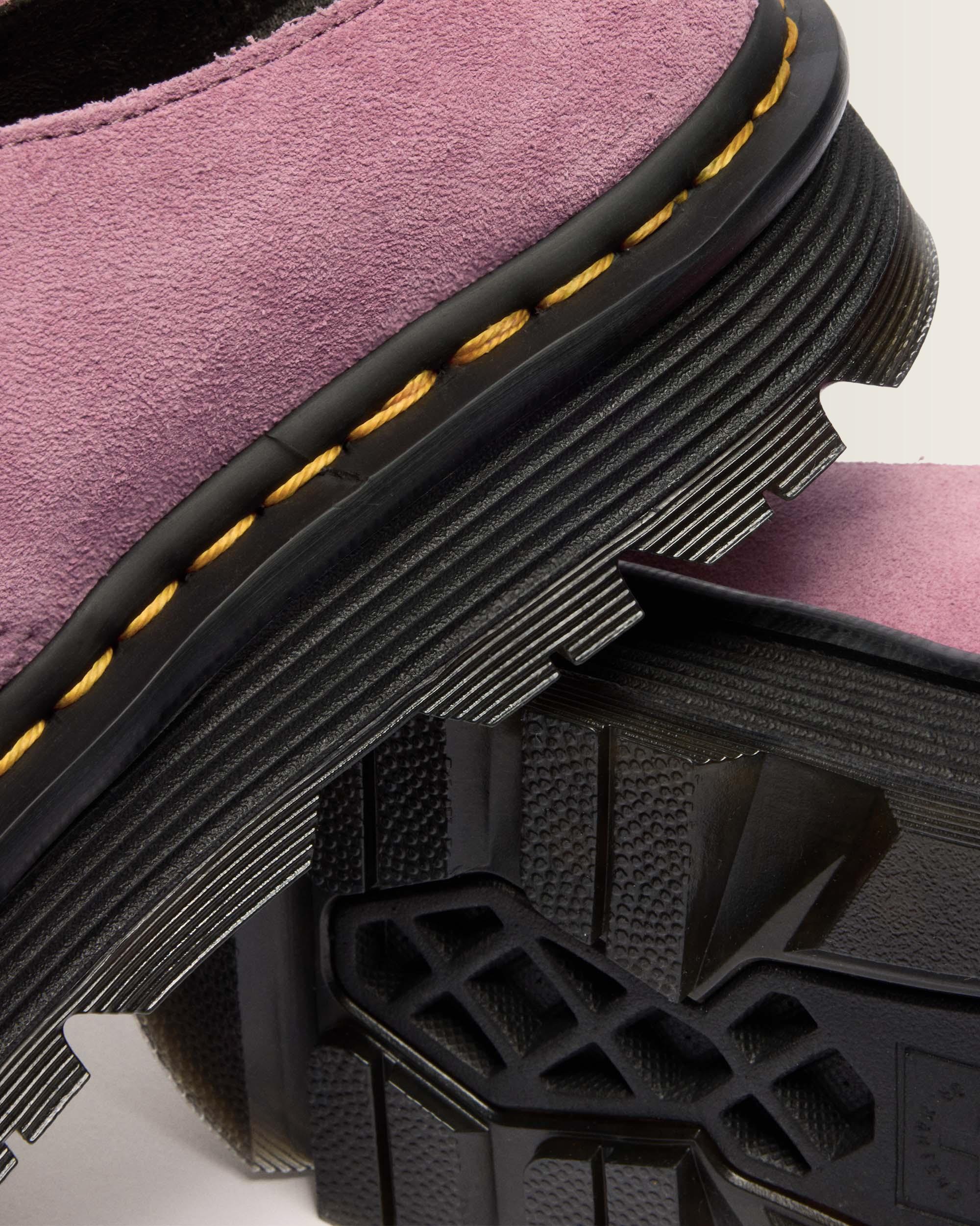 Zebzag Anywair Suede Platform Mules in Dusty Rose | Dr. Martens™