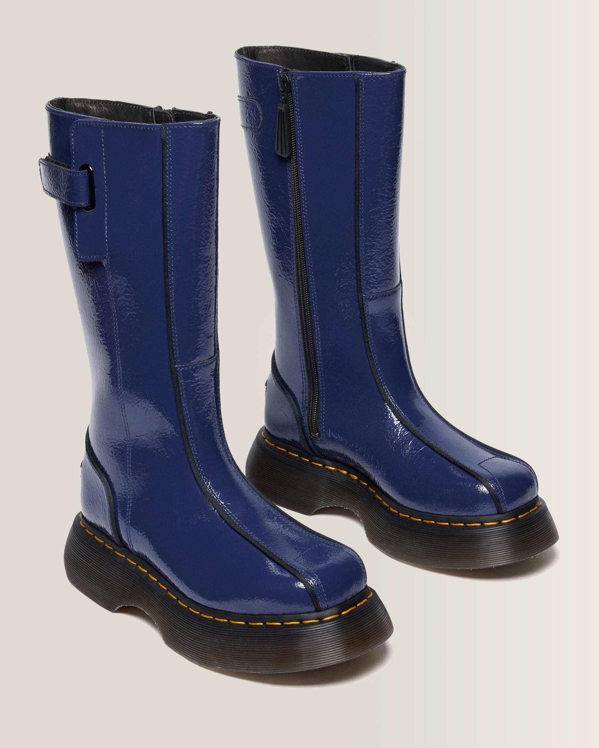 Boots Buzz Hi en cuir Distressed Patent
