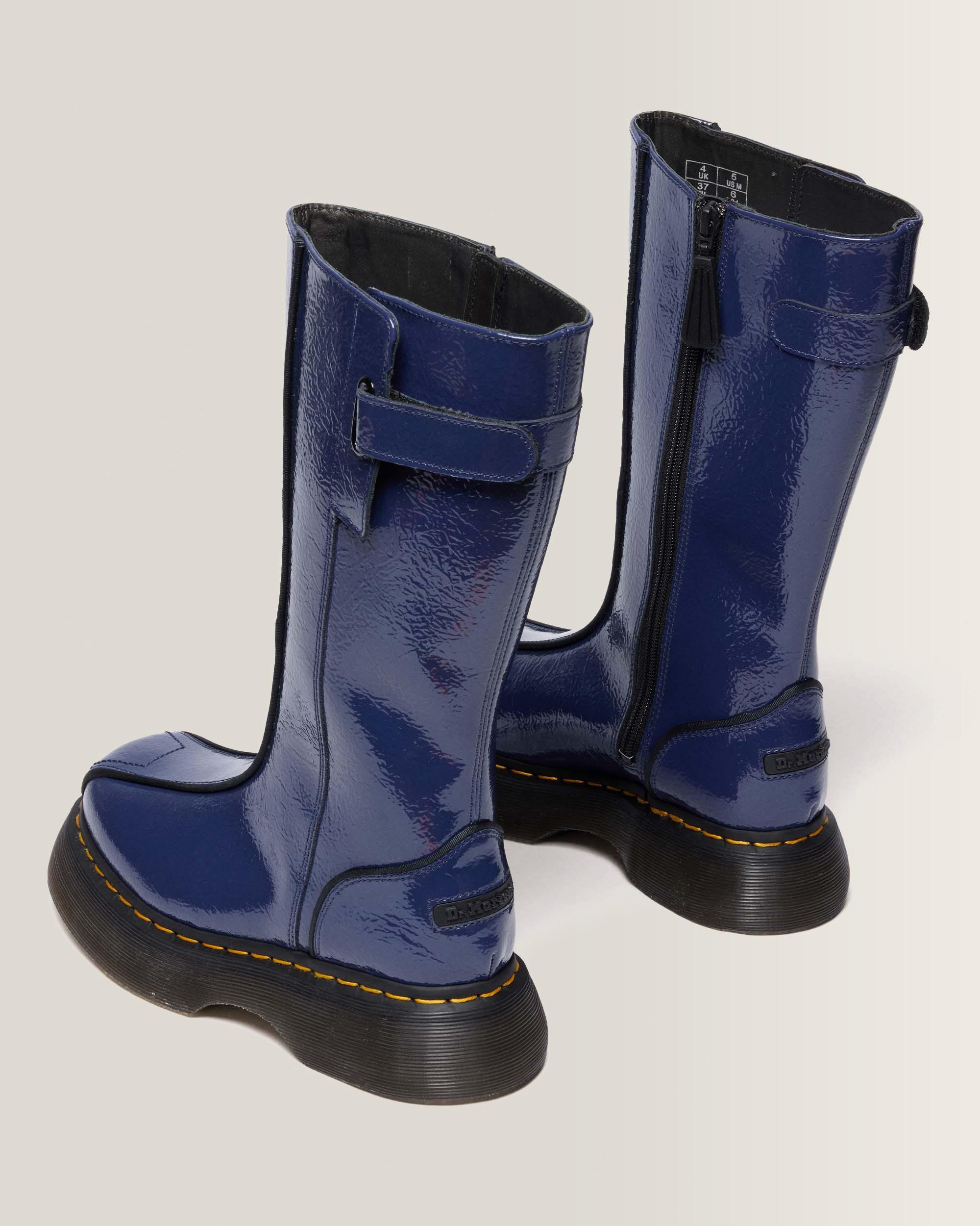 Boots Buzz Hi en cuir Distressed Patent