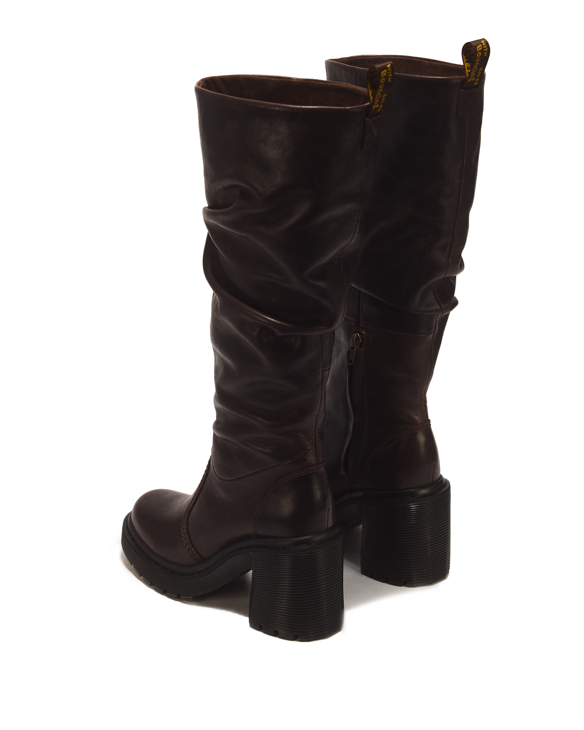 BOTAS ALTAS KASEY DE PIEL CON TACÓN