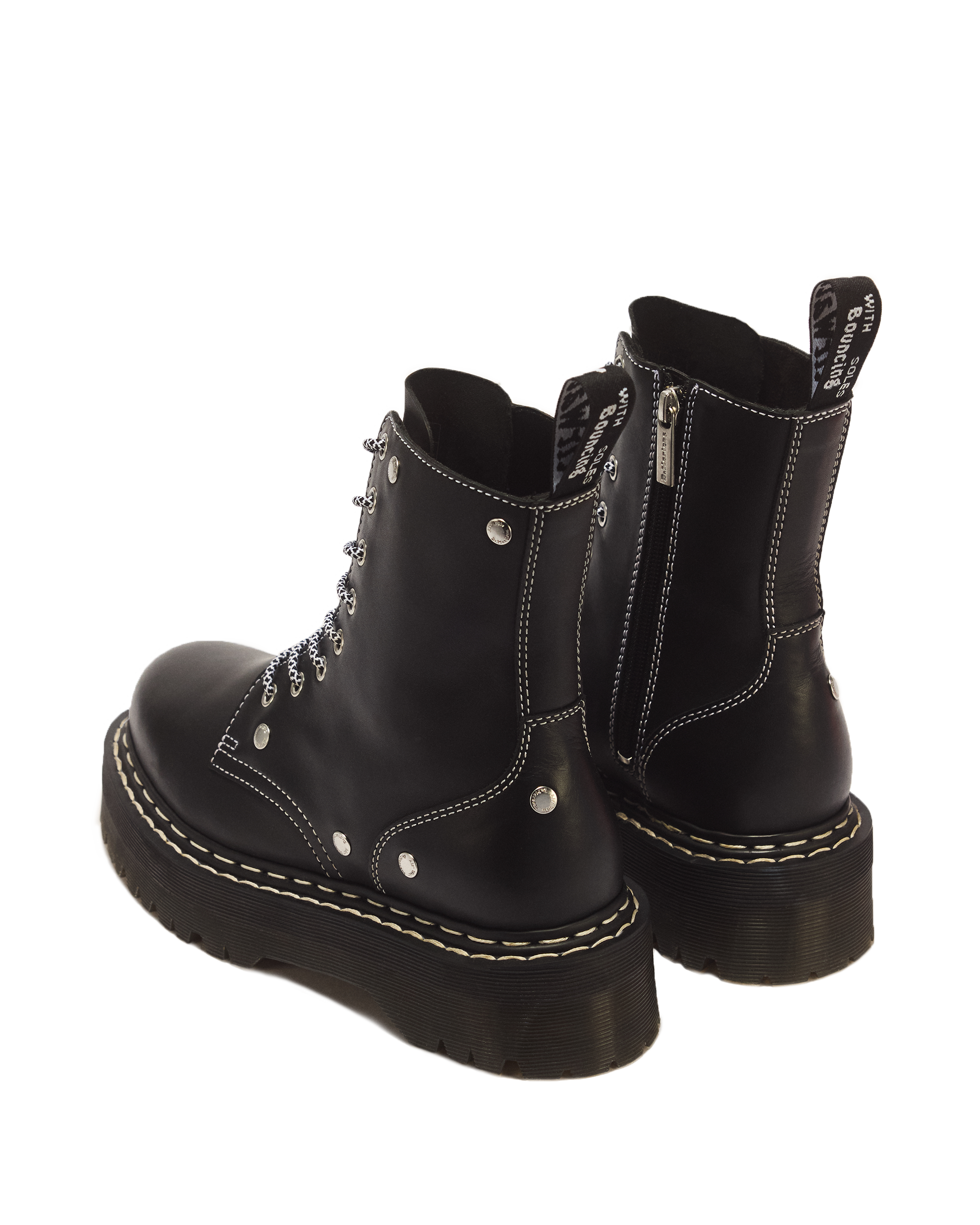 Jadon Monochrome Sendal Leather Platform Boots