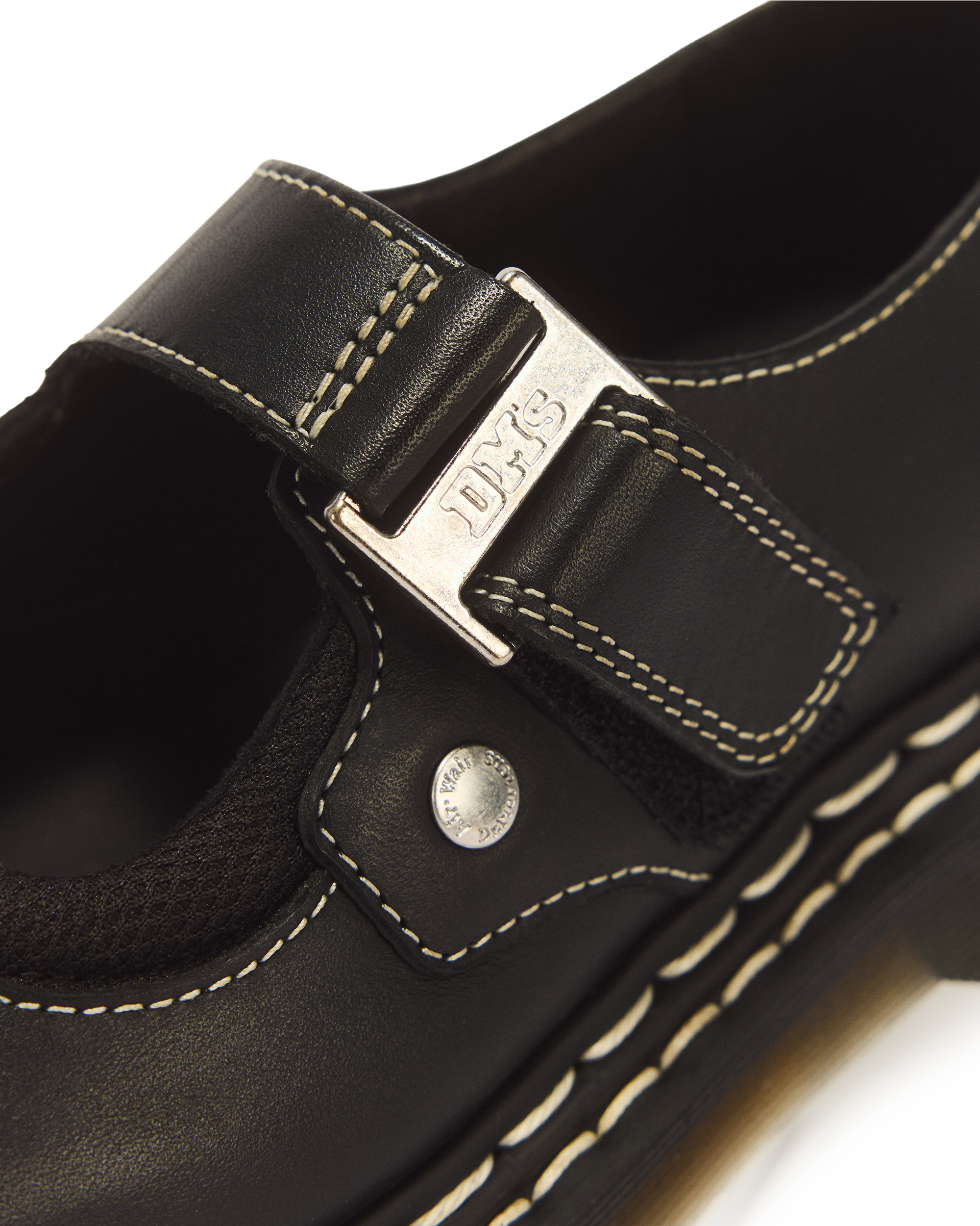 Mary Jane Bex Double Stitch Leather Shoes in BLACK | Dr. Martens™
