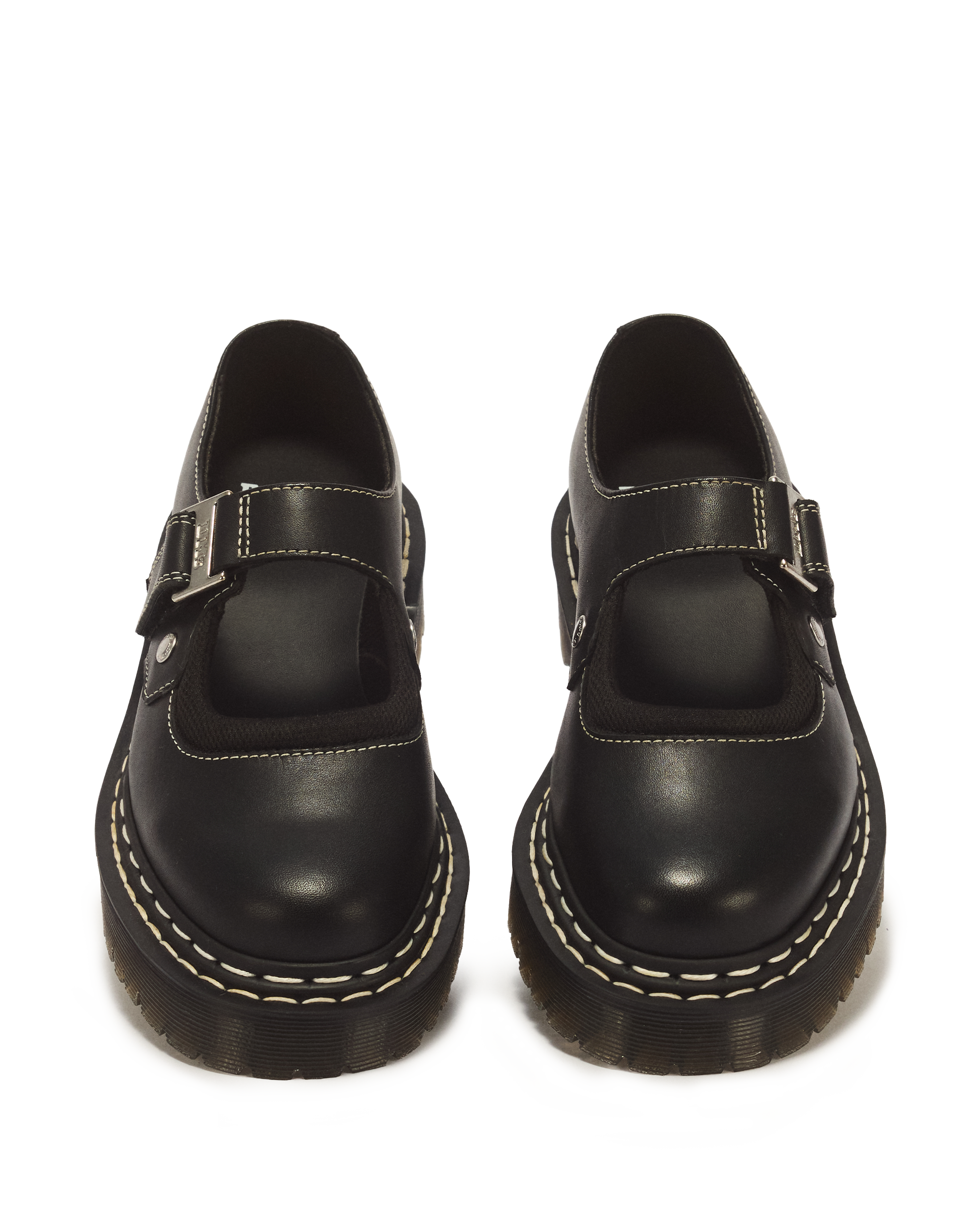 Mary Jane Bex Double Stitch Leather Shoes in BLACK | Dr. Martens™