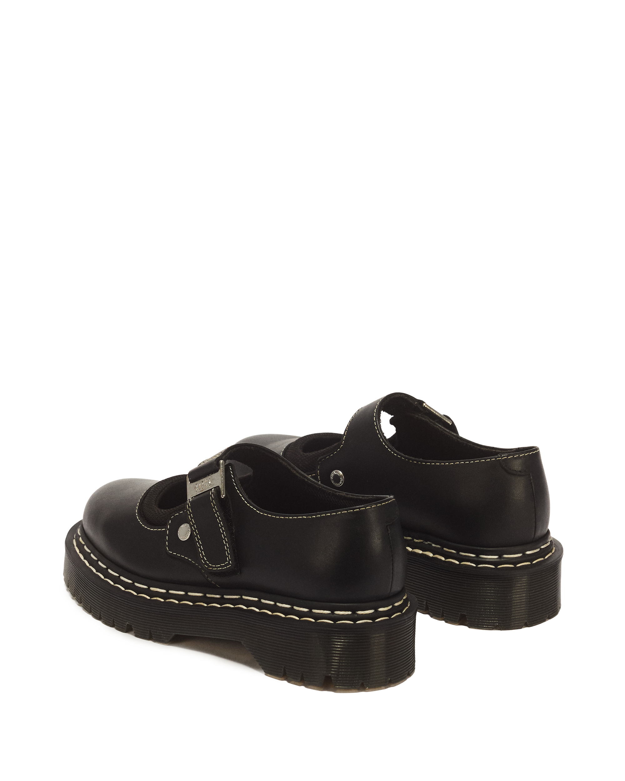 Mary Jane Bex Double Stitch Leather Shoes in BLACK | Dr. Martens™