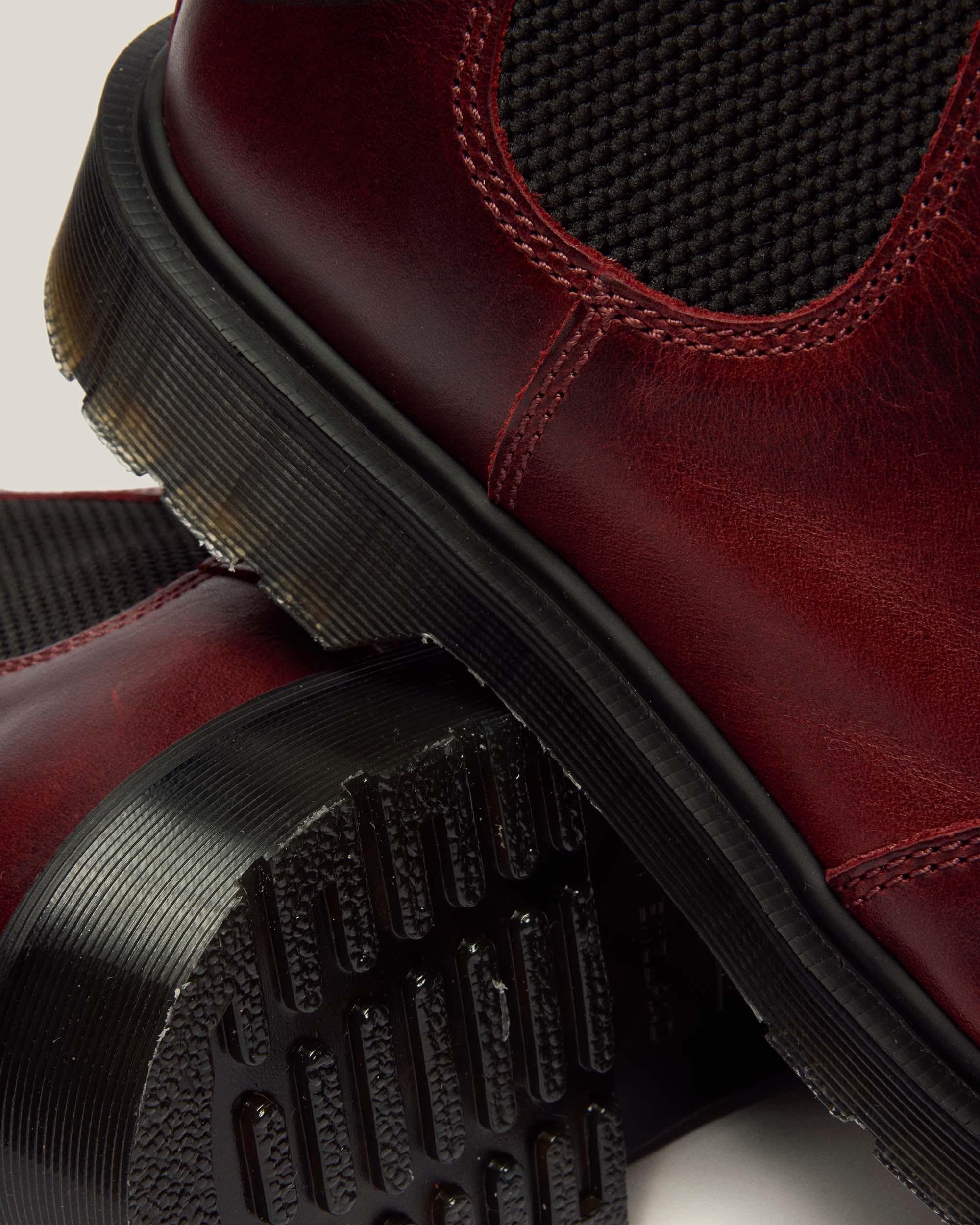 2976 Classic Calf Leather Chelsea Boots in Burgundy | Dr. Martens™